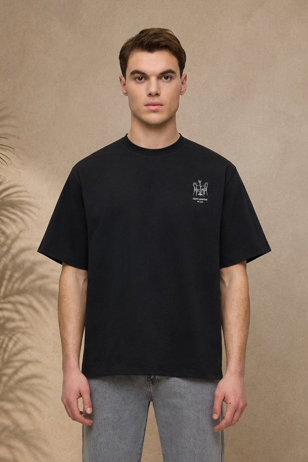 T-shirt Café Lumière noir