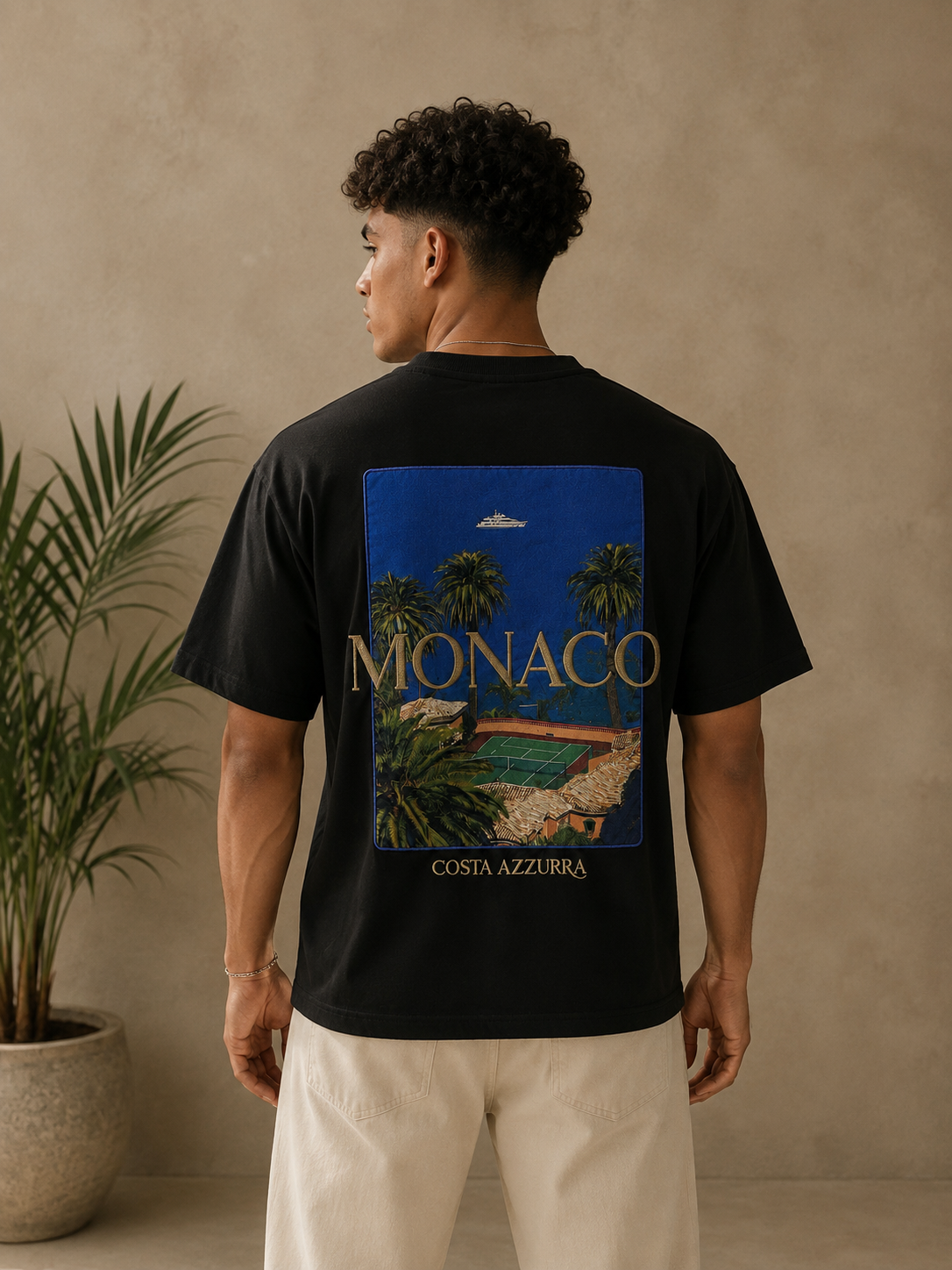 T-Shirt Monaco noir