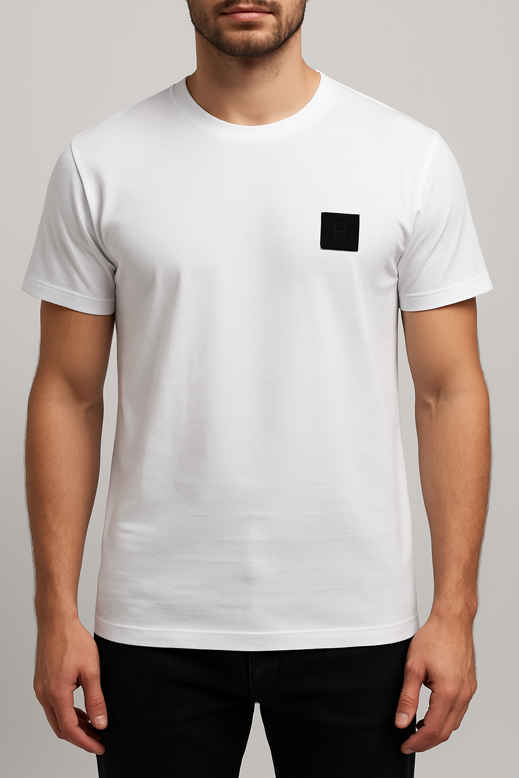 Helvetica - T-shirt Foster blanc