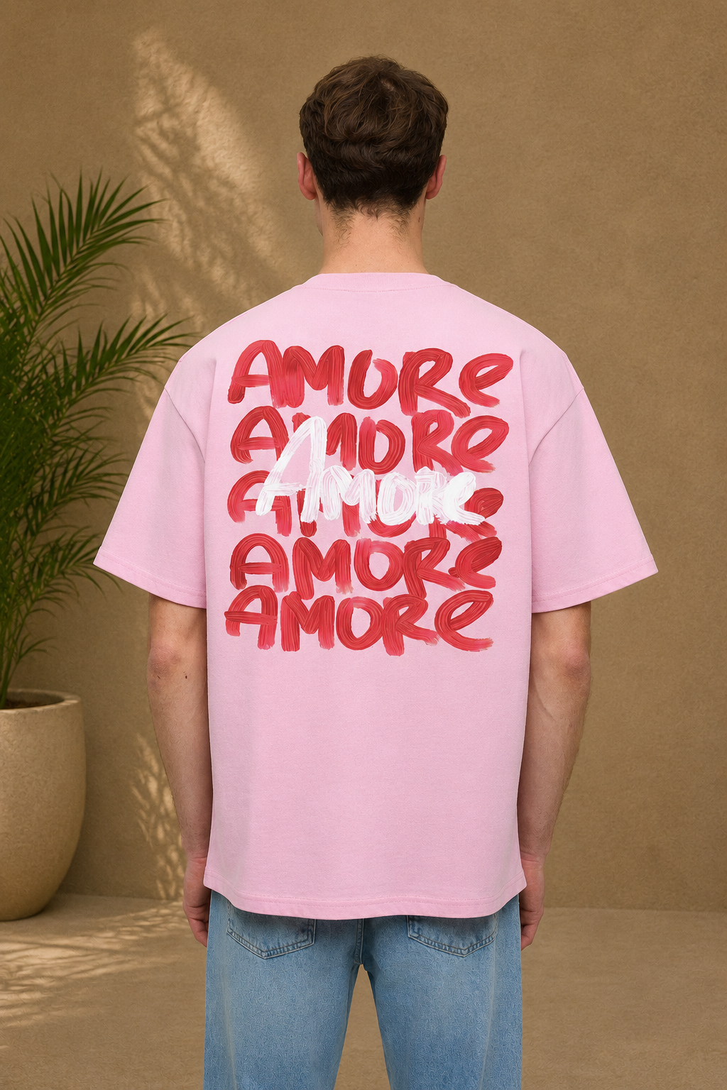 T-shirt Mi Amore rose
