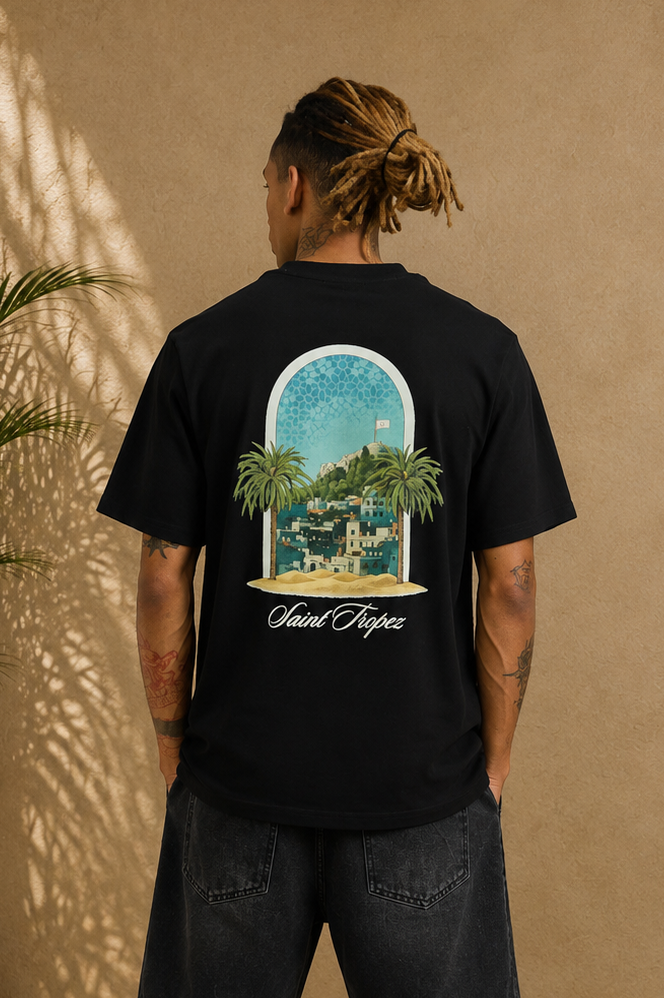 T-Shirt St Tropez noir