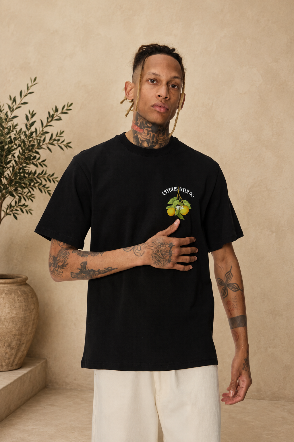 T-Shirt Citrus noir