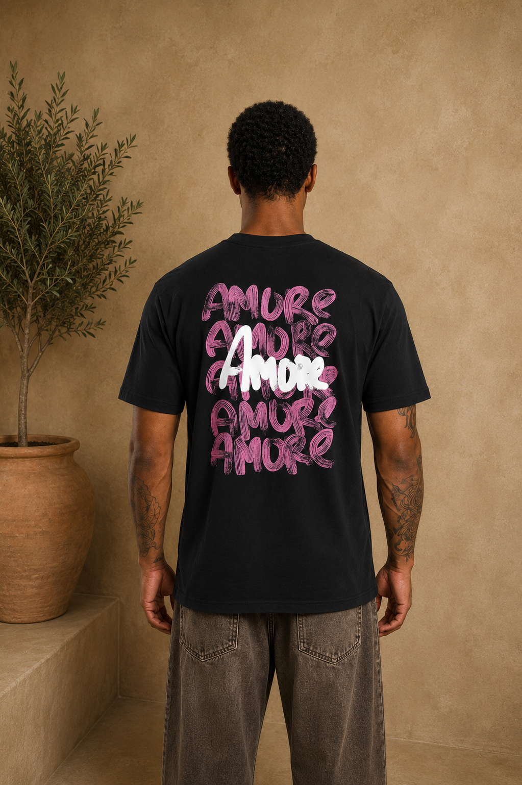 T-shirt Amore Mio noir