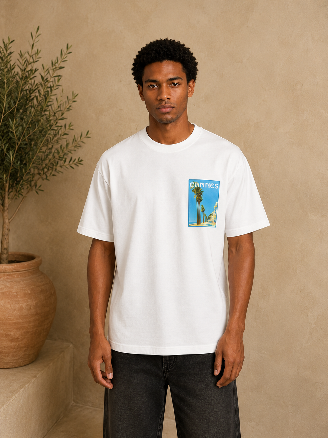 T-Shirt Cannes blanc