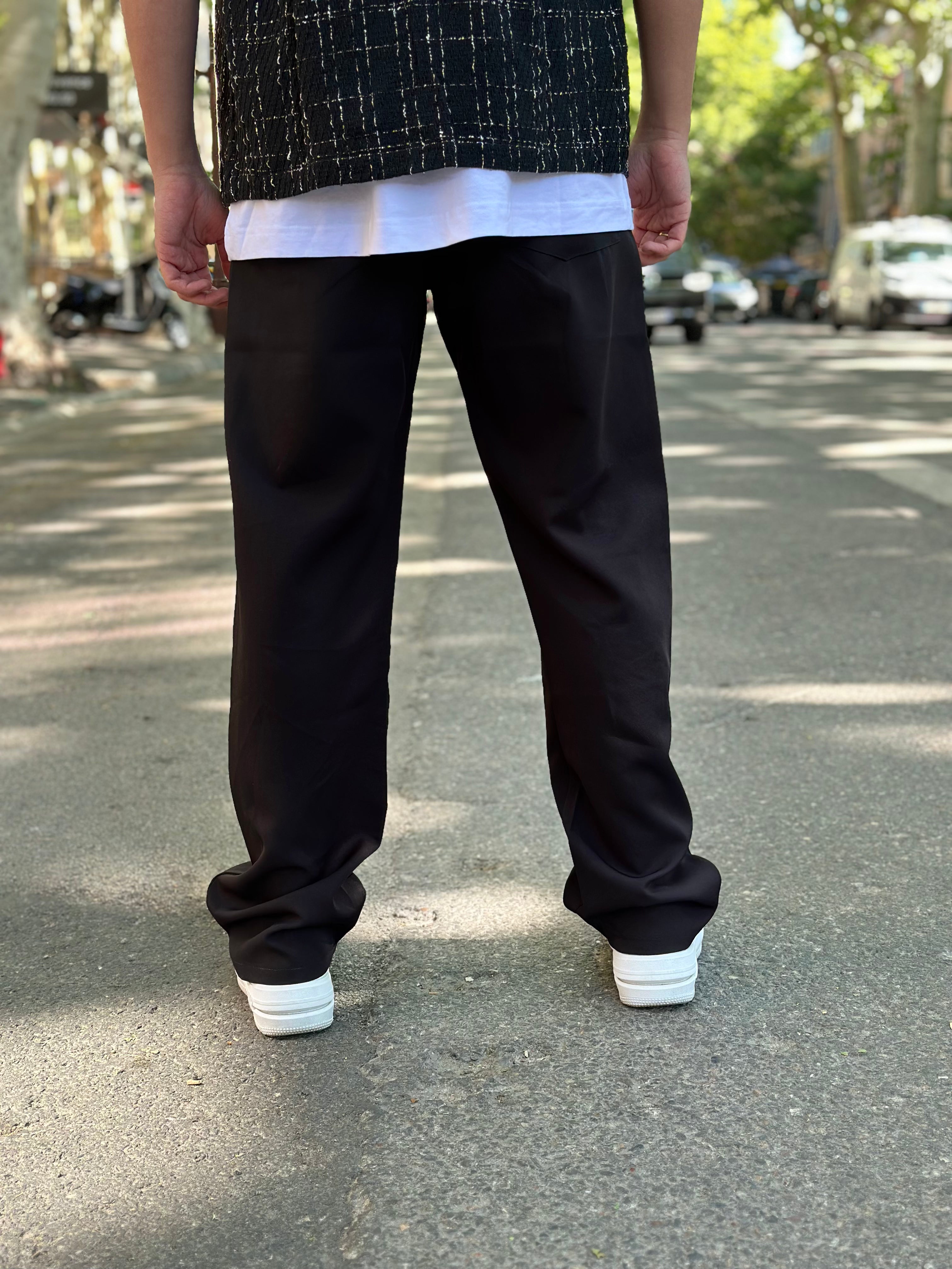 Frilivin - Pantalon Fluide Noir