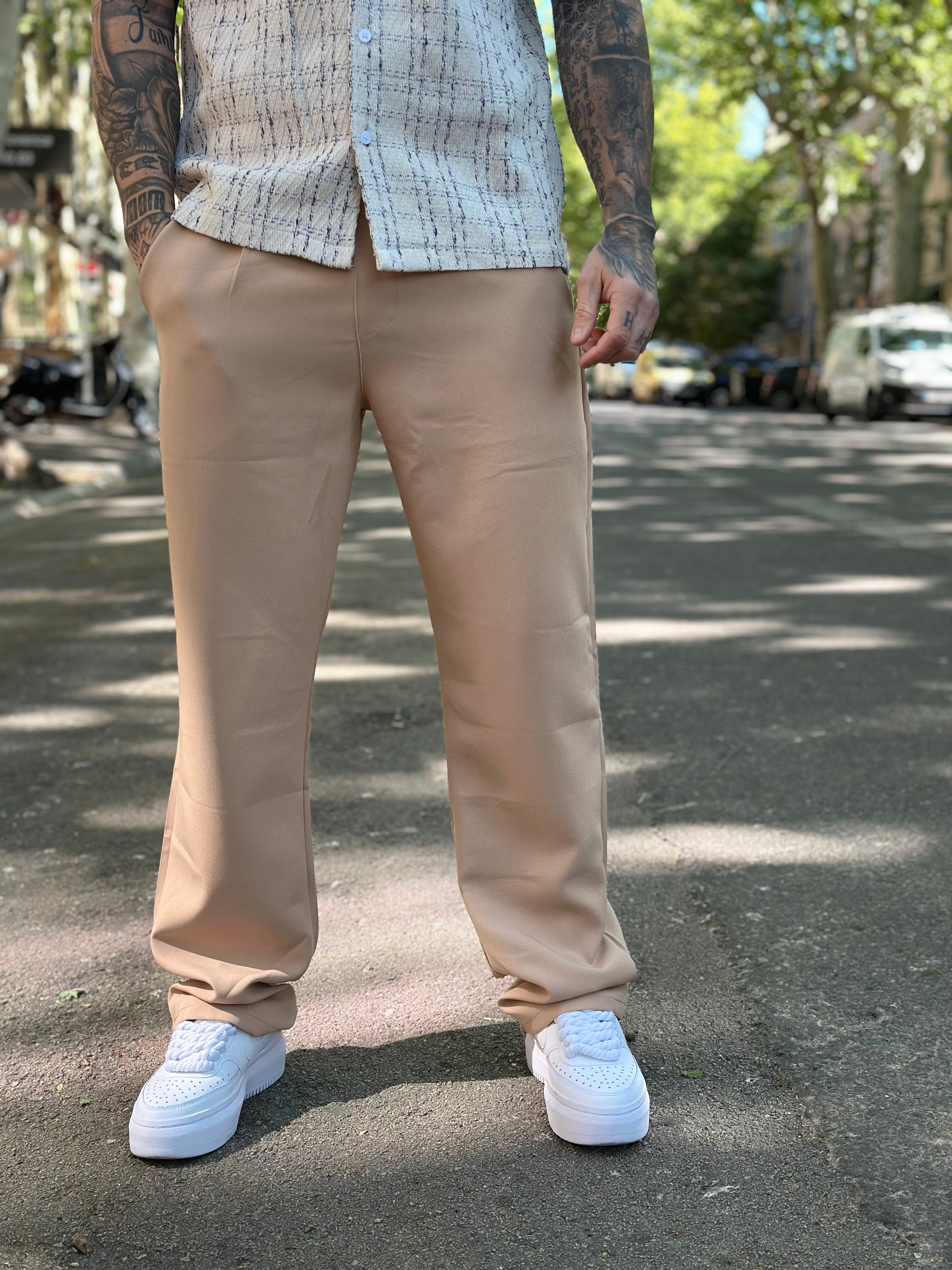 Frilivin - Pantalon Fluide beige