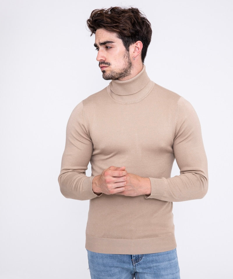 Col roulé fin beige