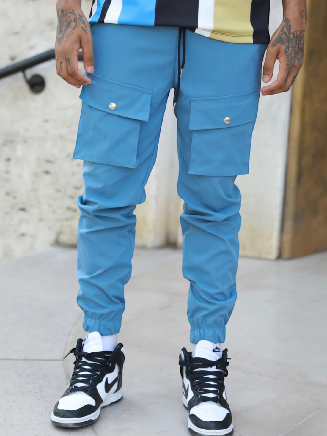 Pantalon Cargo bleu poches avant - Stayin