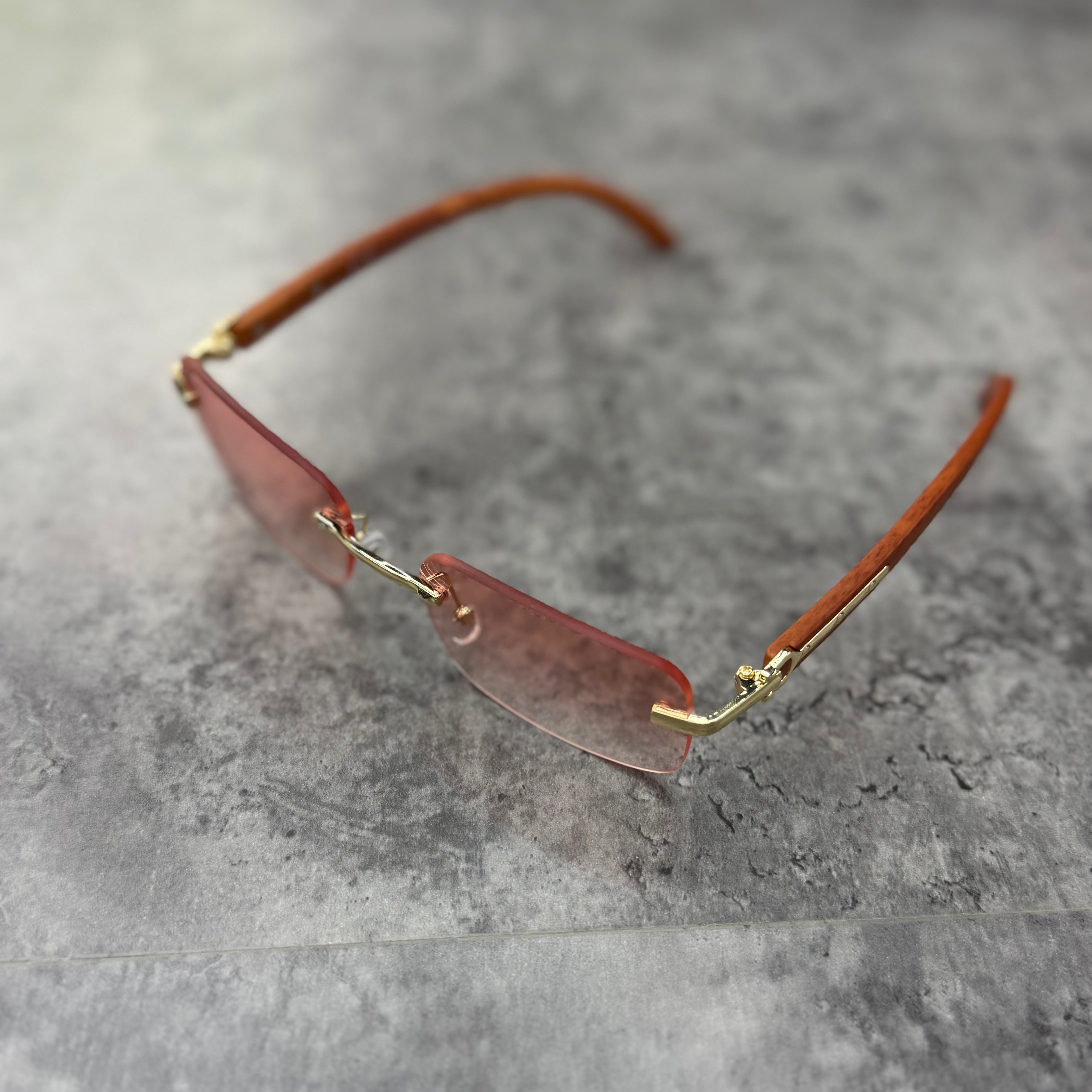 Lunette - Ninho Rose - branche Marron