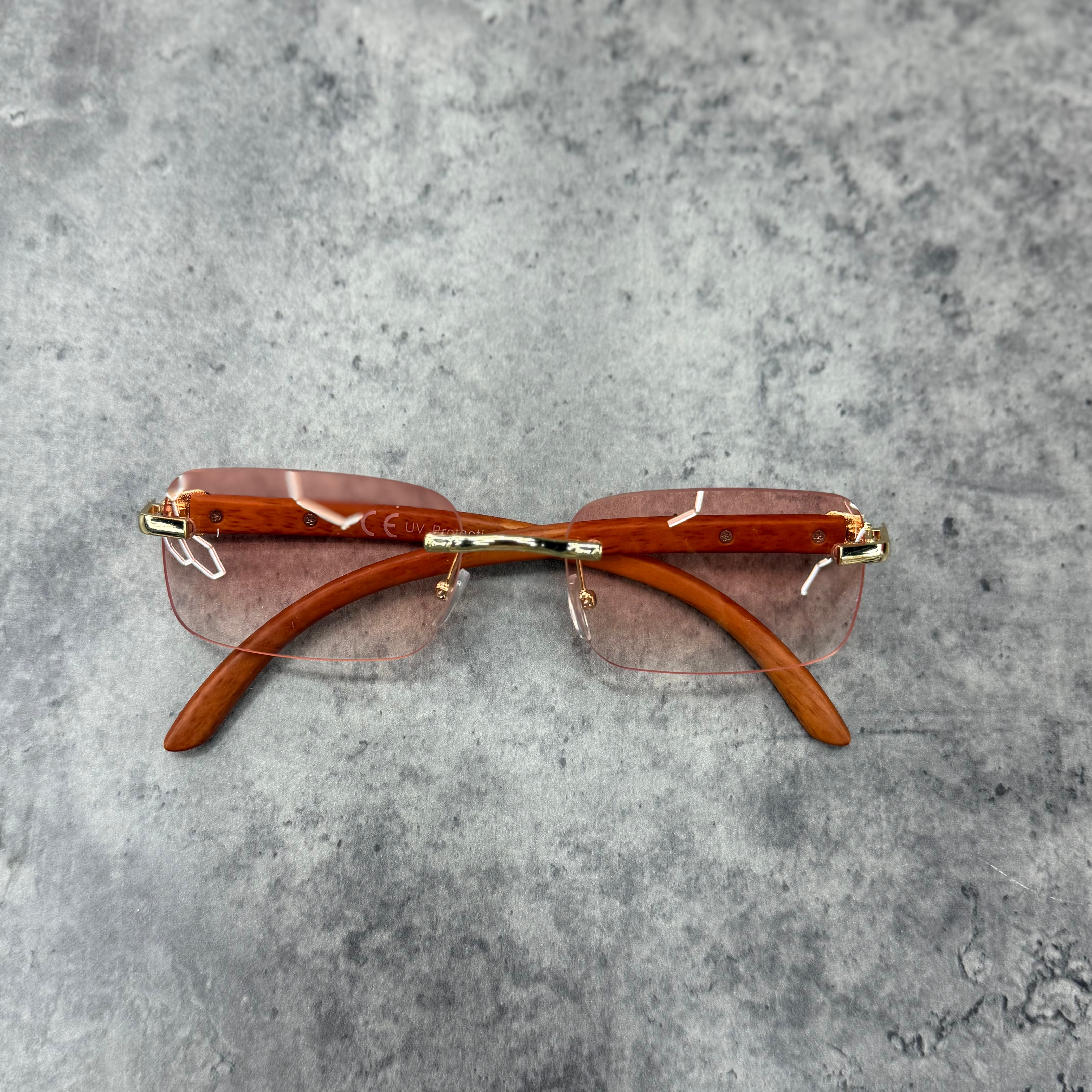 Lunette - Ninho Rose - branche Marron