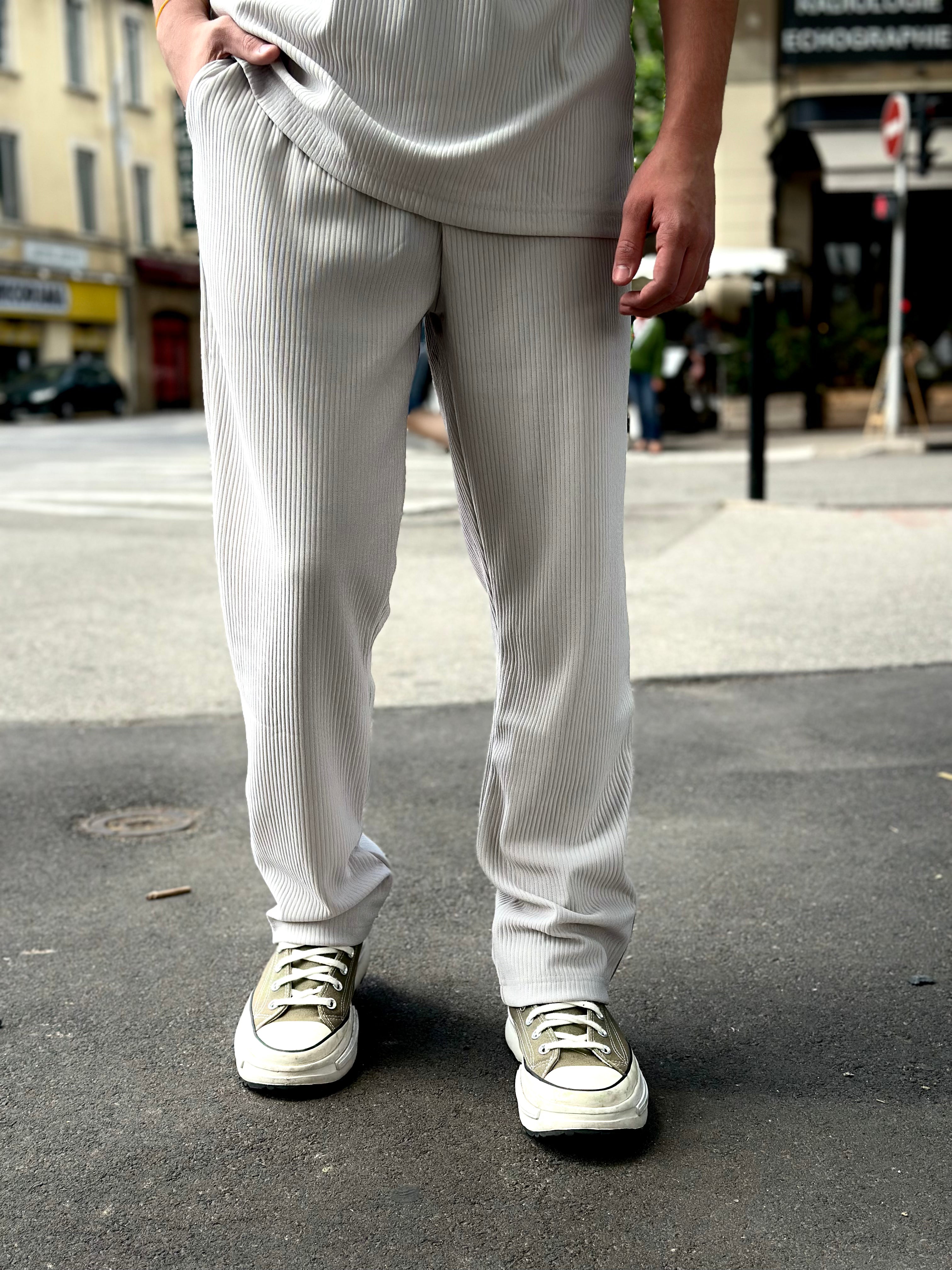 Paolo sky blue polo + pants set