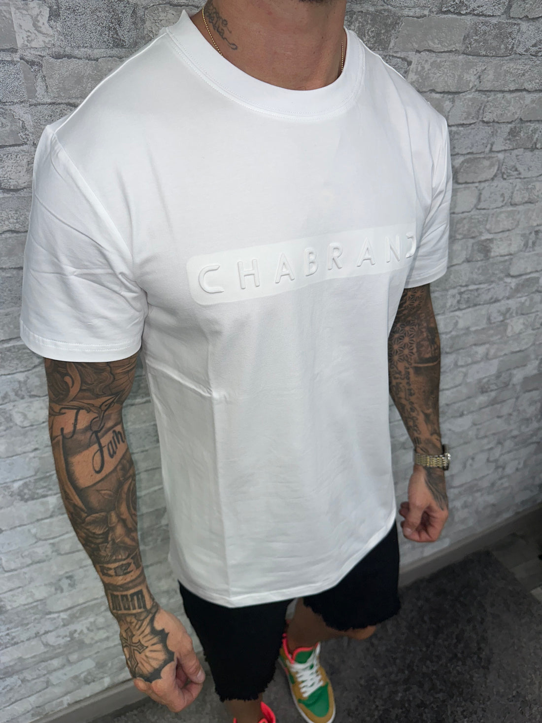 CHABRAND - Tee-shirt blanc relief