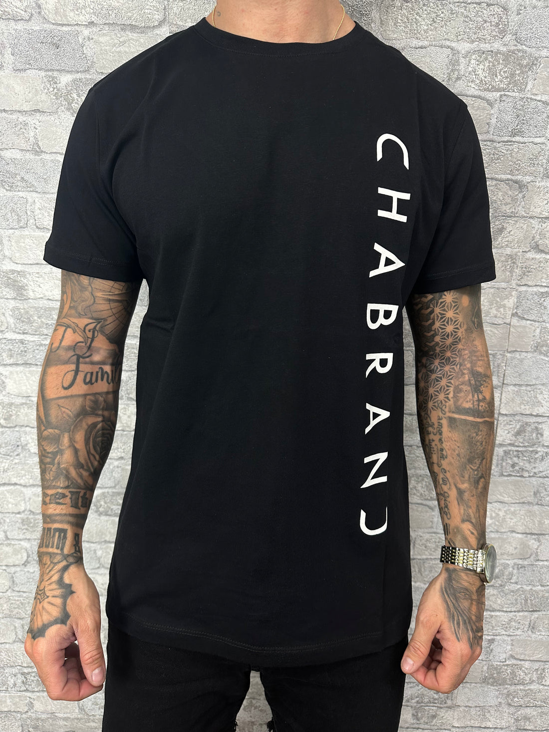 CHABRAND - Tee-shirt noir signe blanc