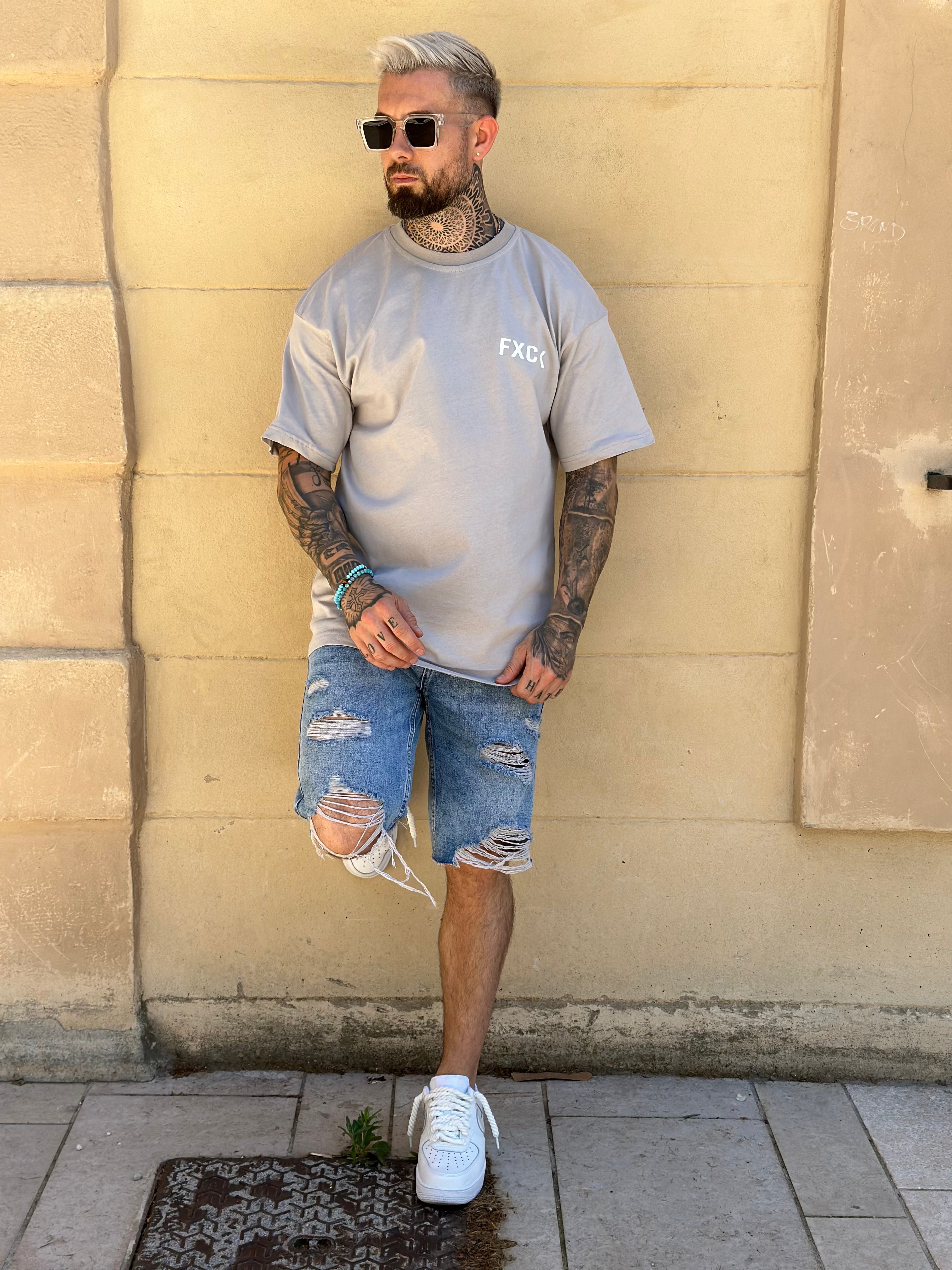 T-shirt Gris Fuck les marques