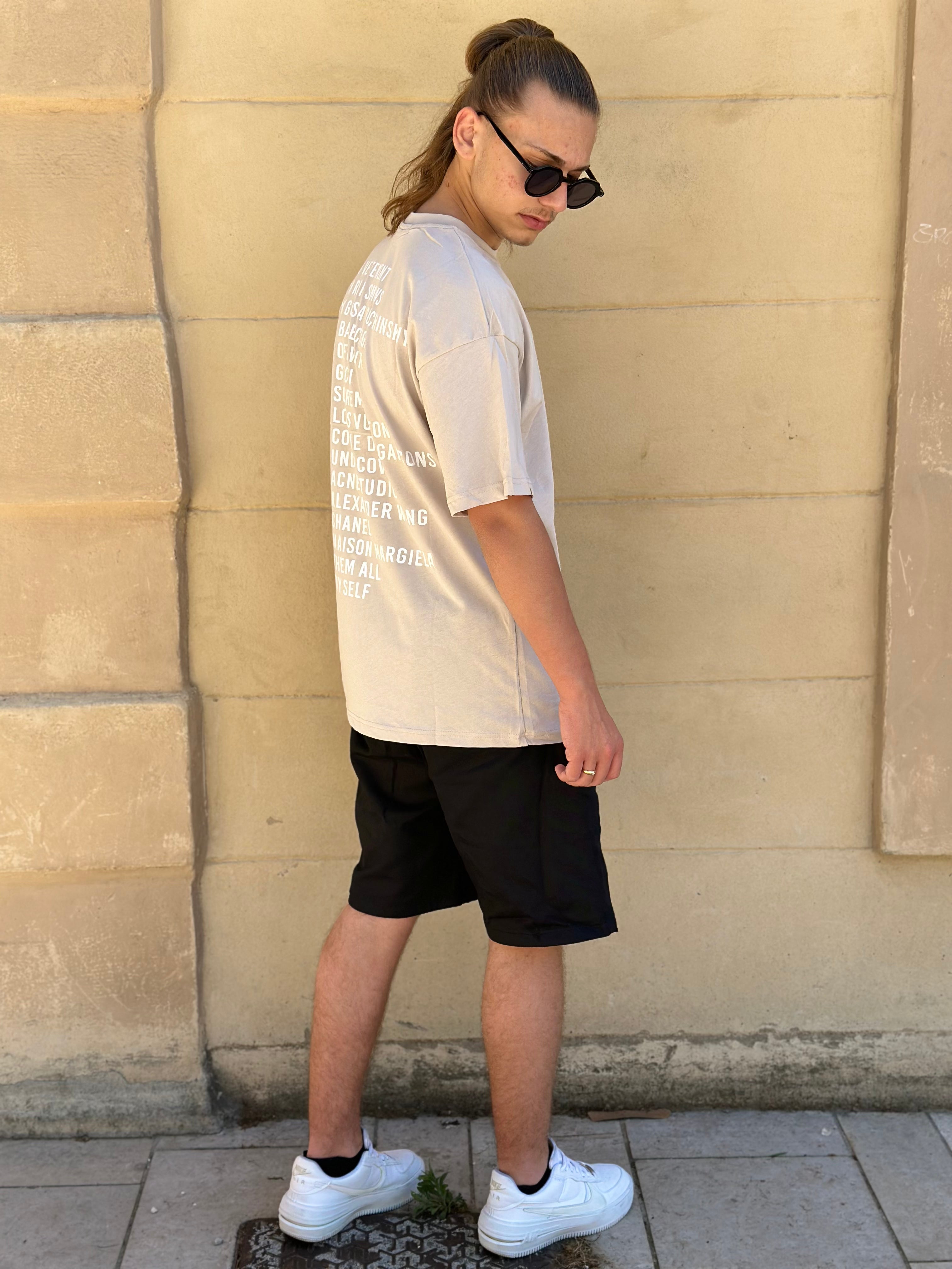 Aarhon - Beige t shirt Fuck the brands