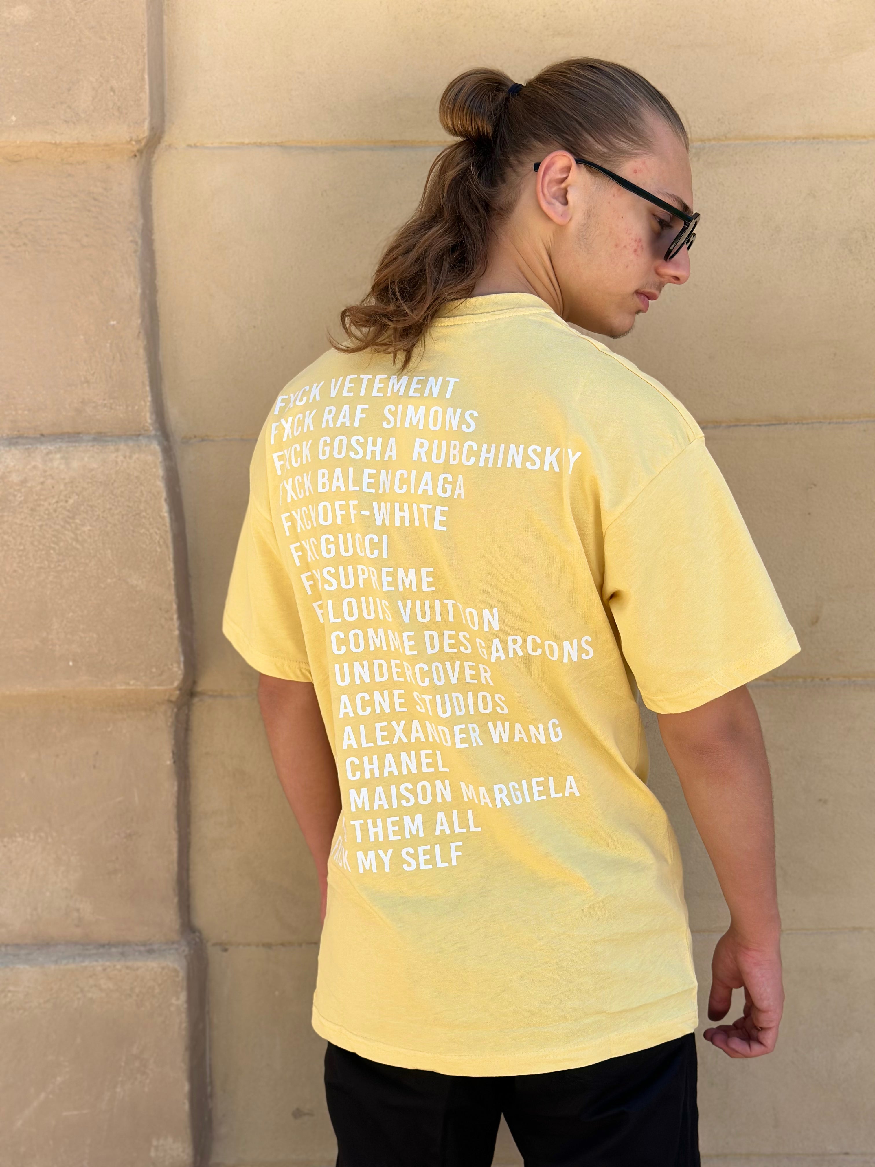 Aarhon - Beige t shirt Fuck the brands