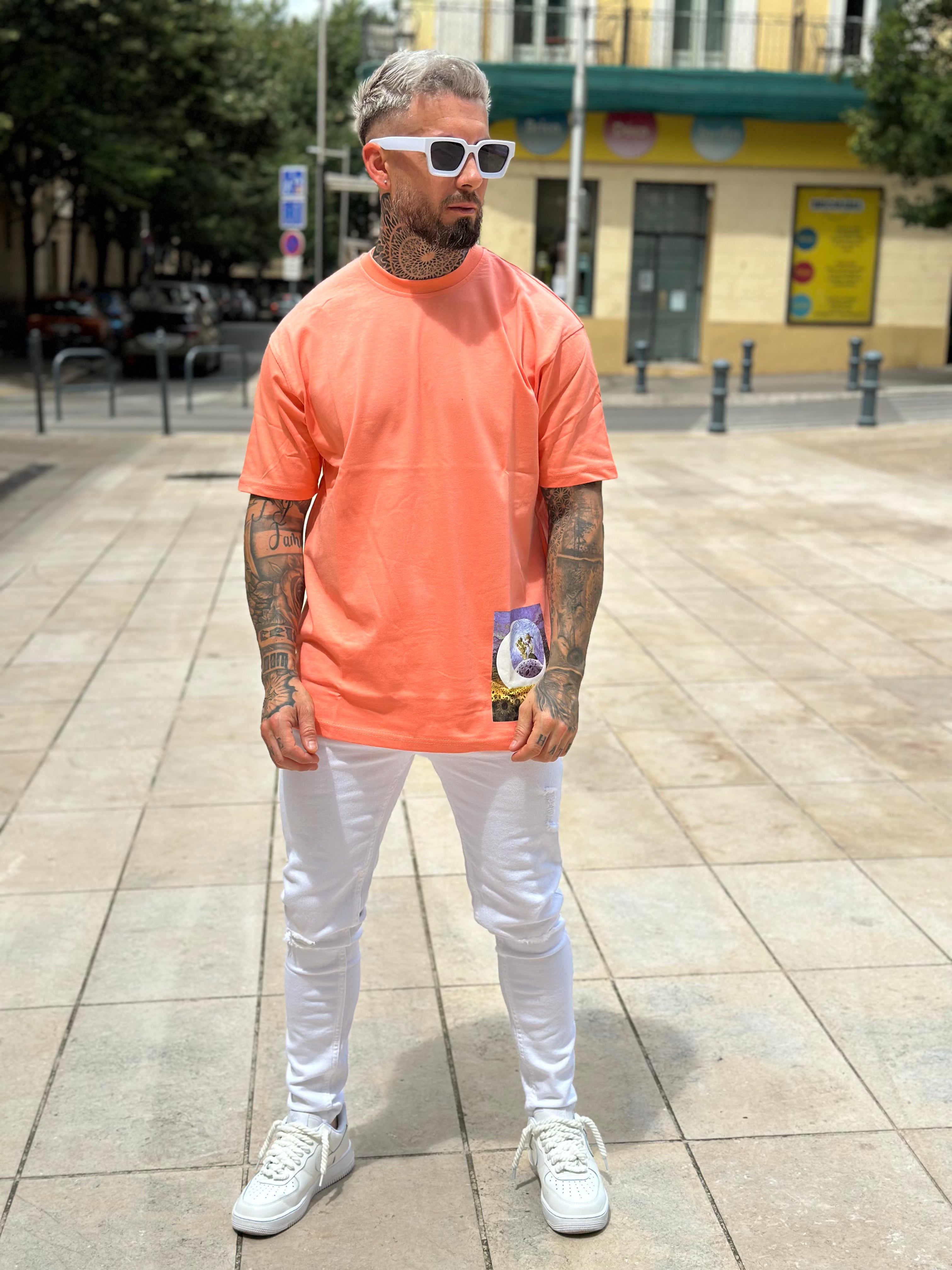 T-Shirt Tournesol Saumon
