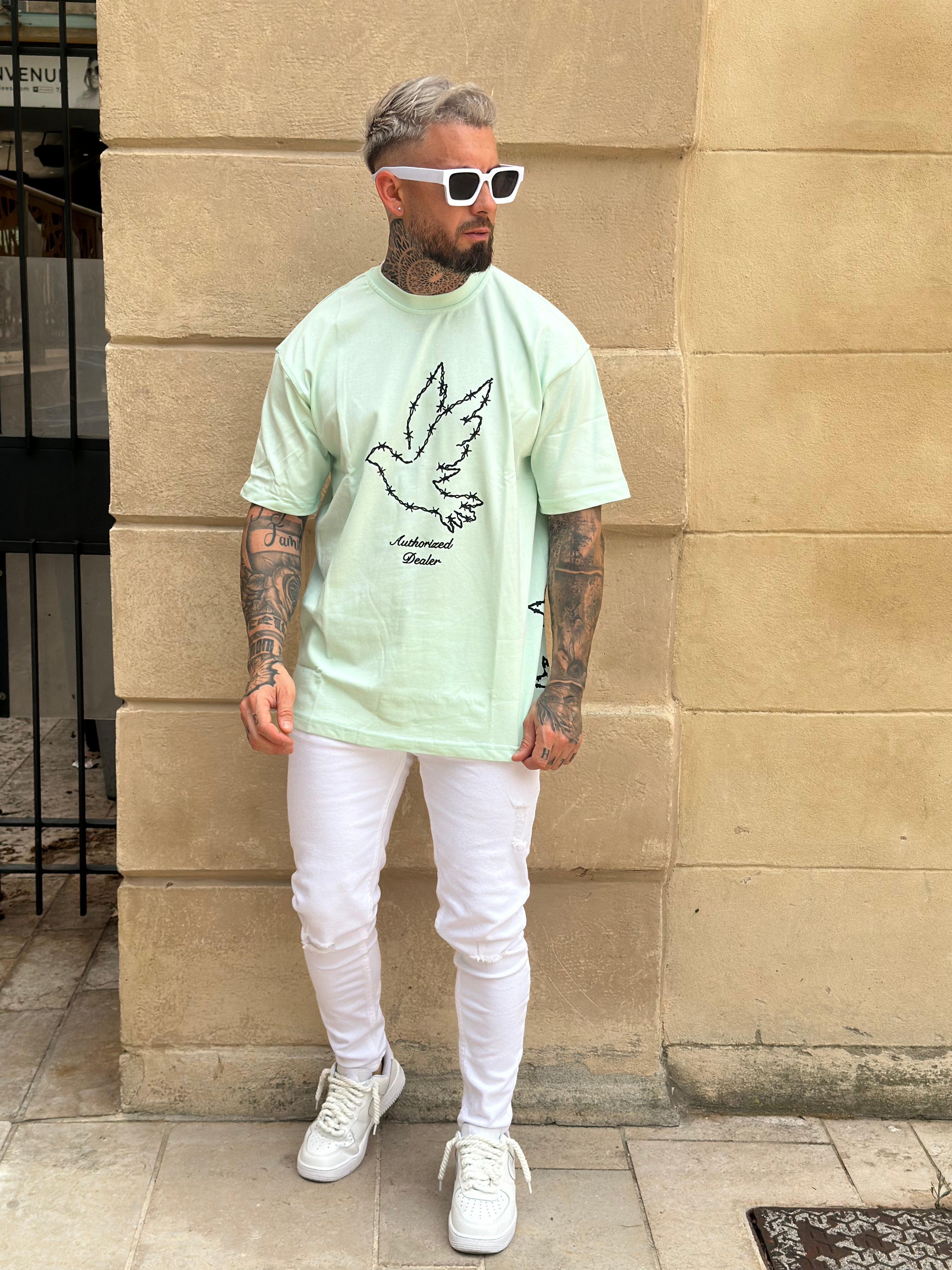 T-Shirt Colombe Argenté Mint