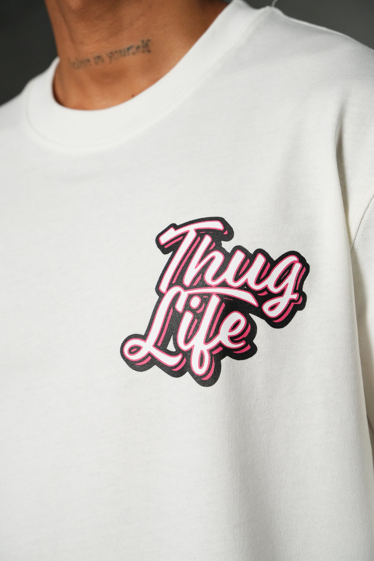 T-Shirt manche longue Thug blanc