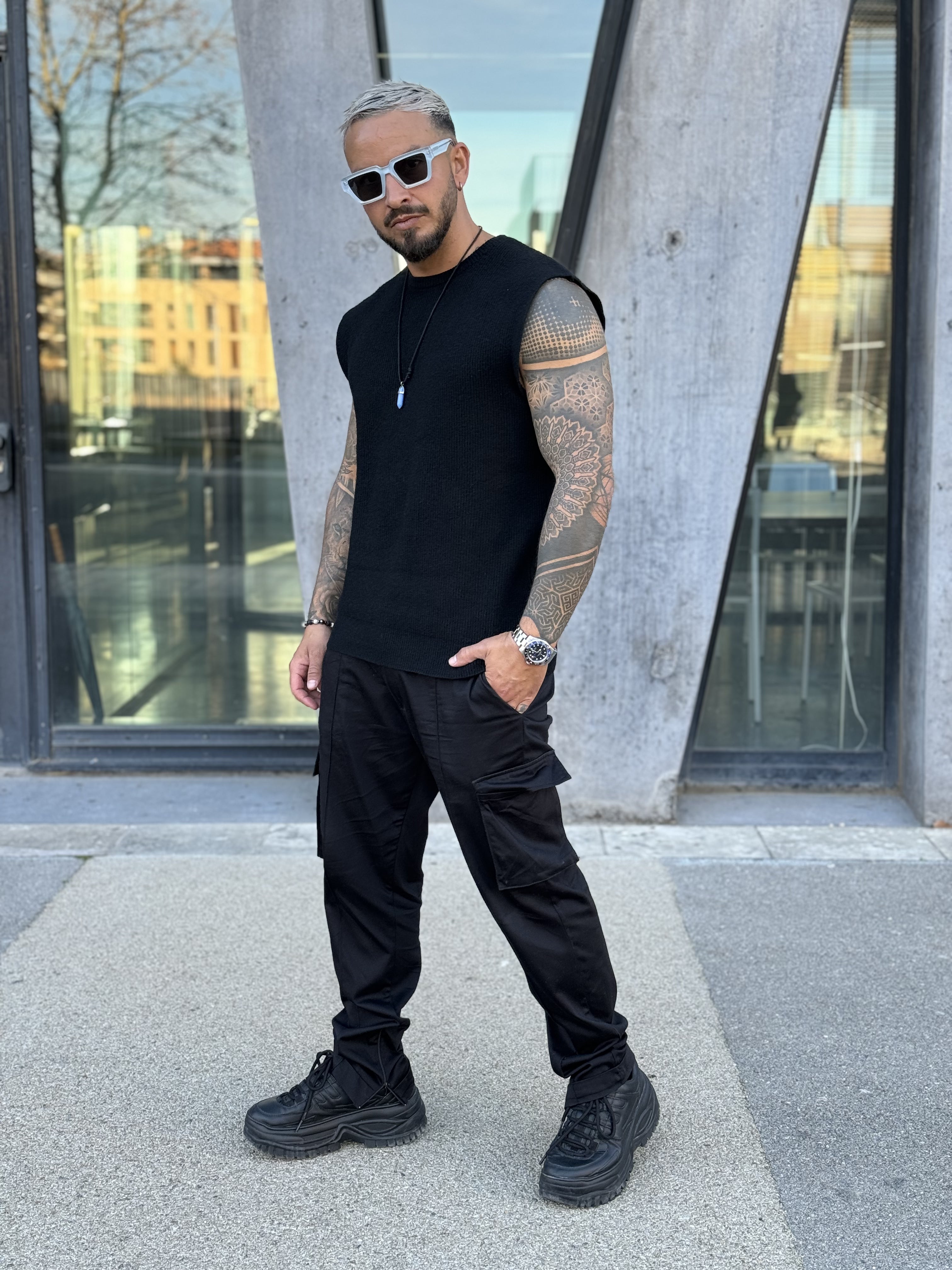 Pull Débardeur noir