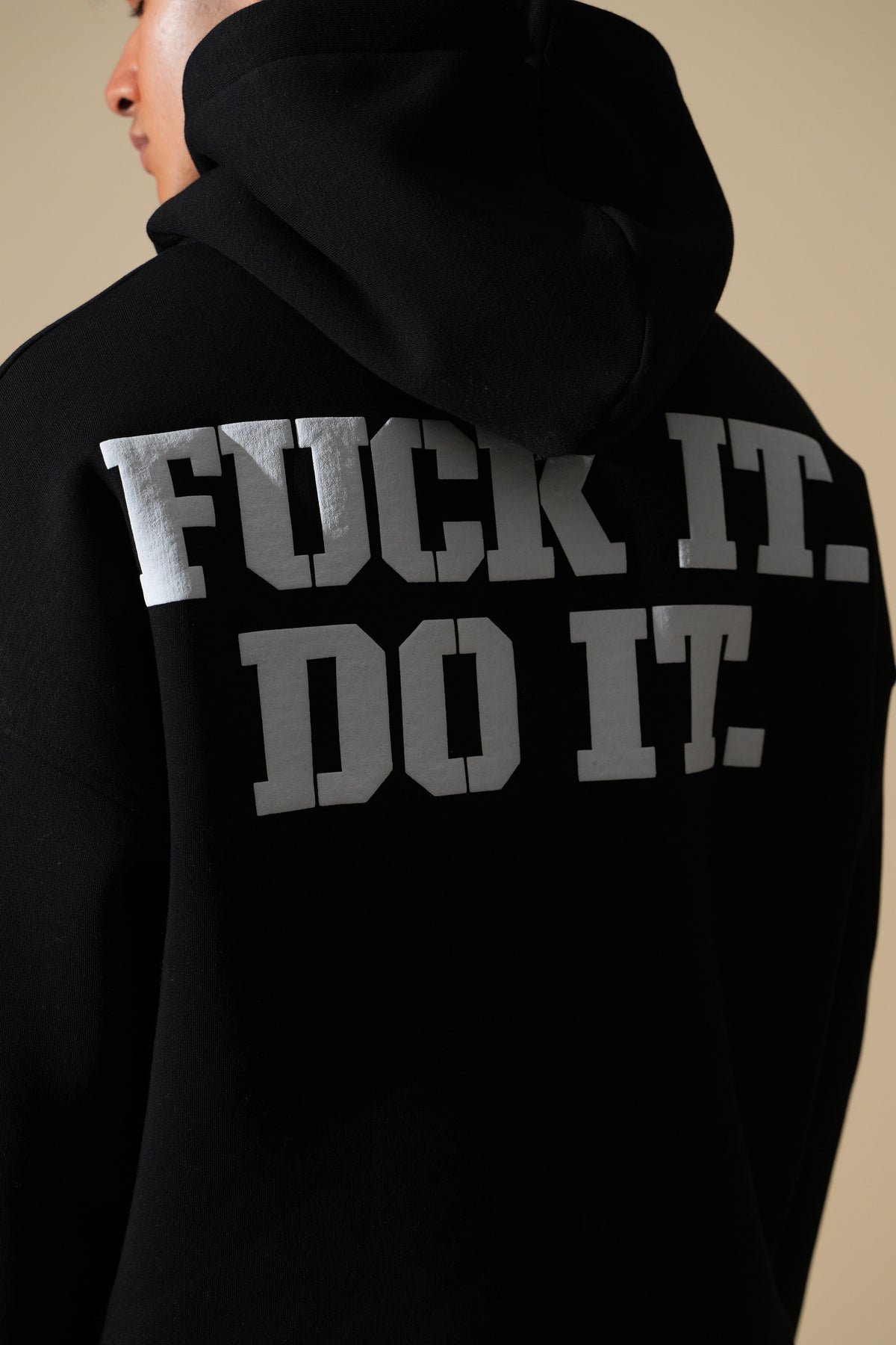 Sweat capuche noir Fuck it Do It