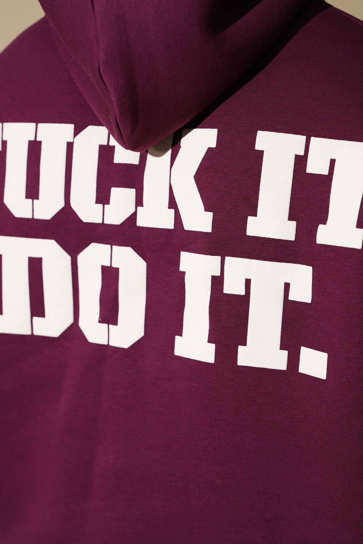 Sweat capuche bordeaux Fuck it Do It