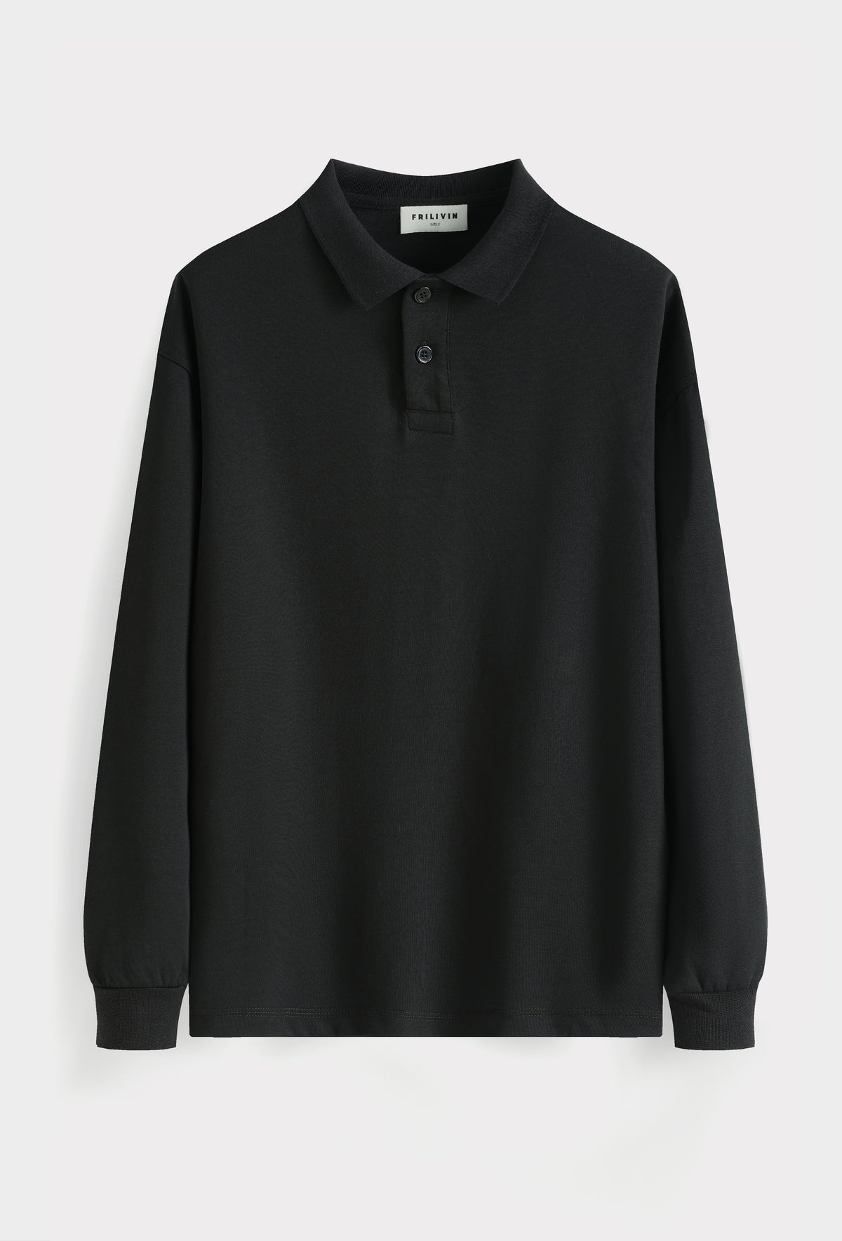 Polo manche longue noir