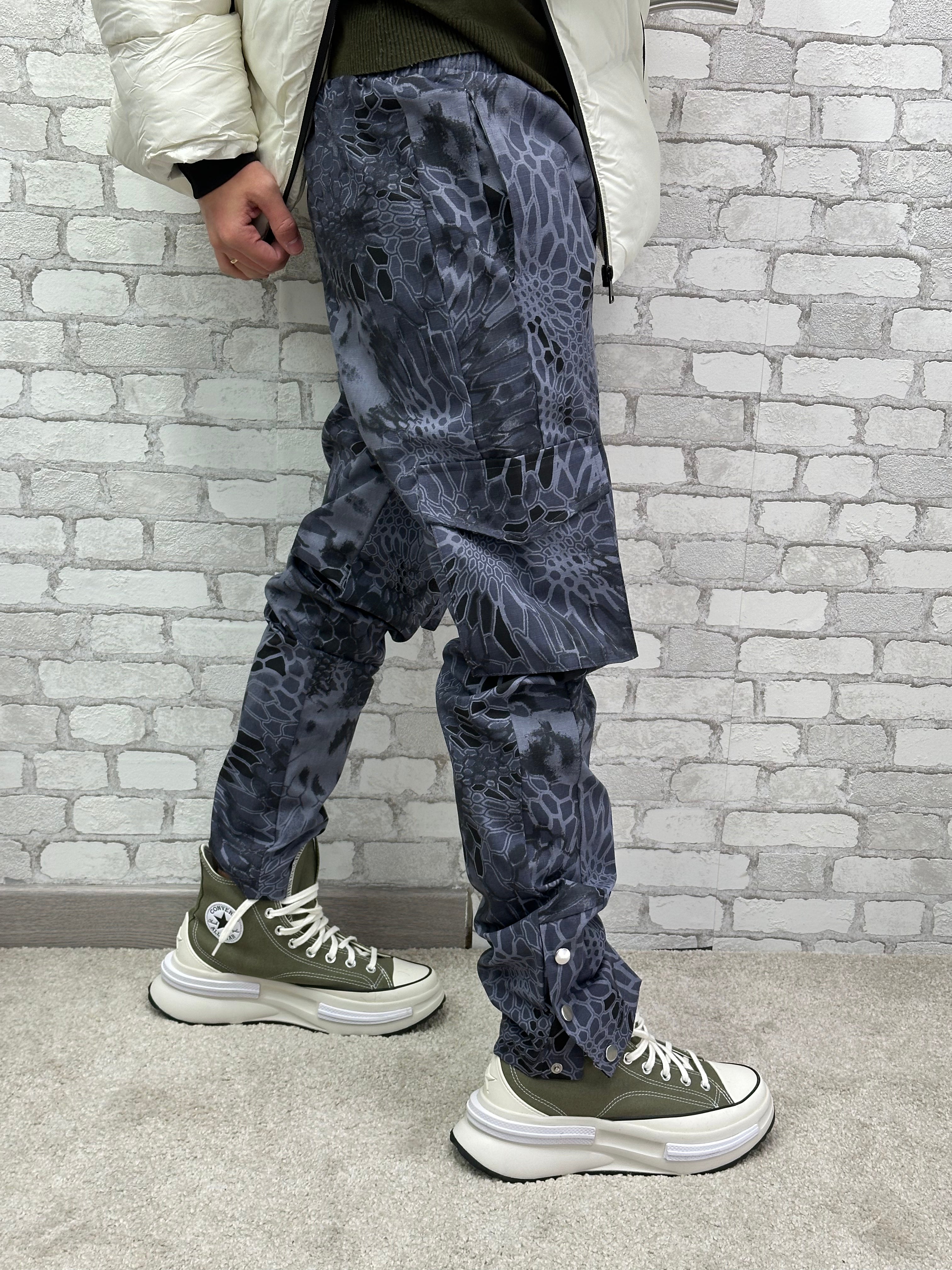 Pantalon cargo gris noir Snake