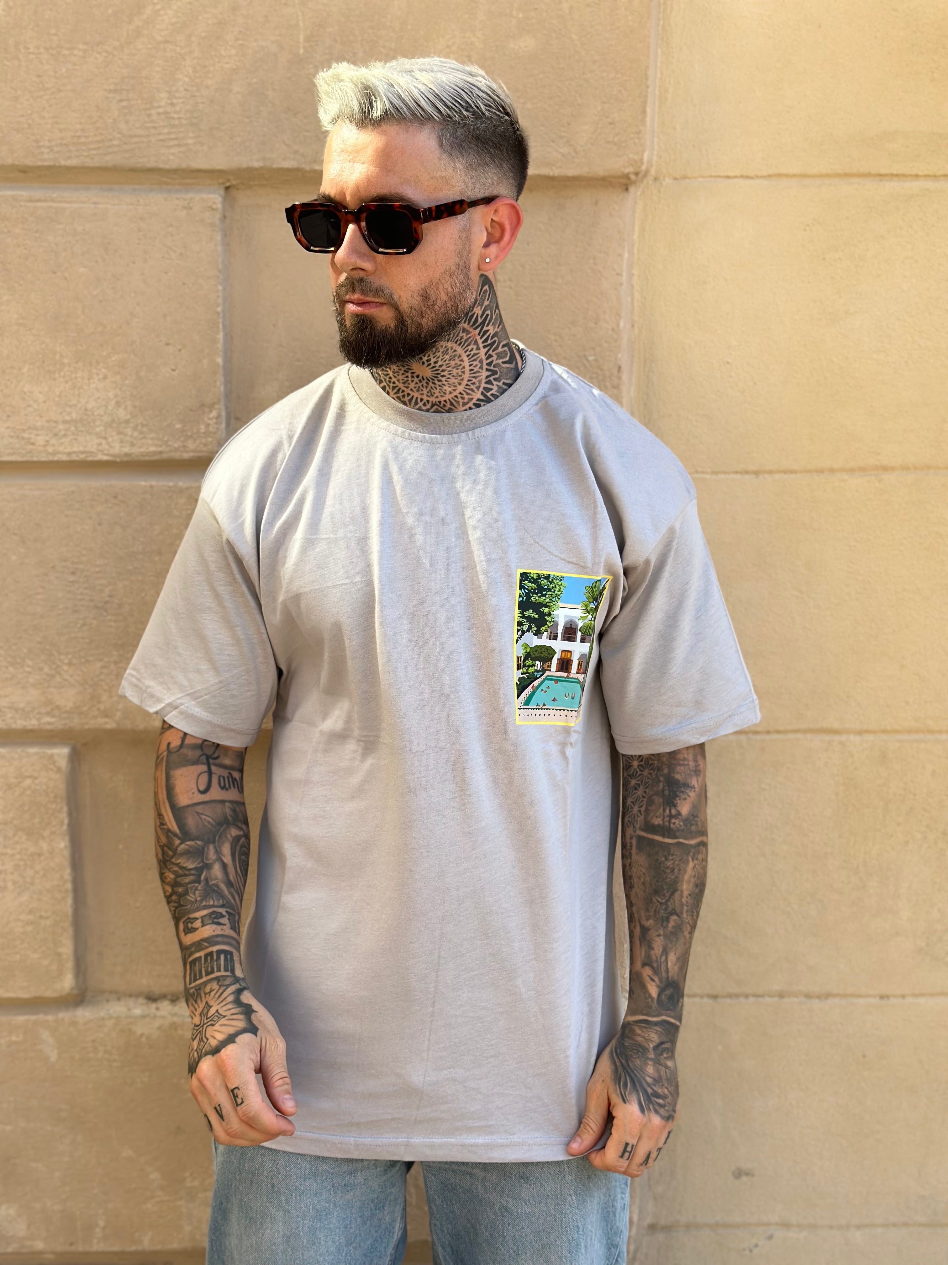 T-shirt Gris Tableau