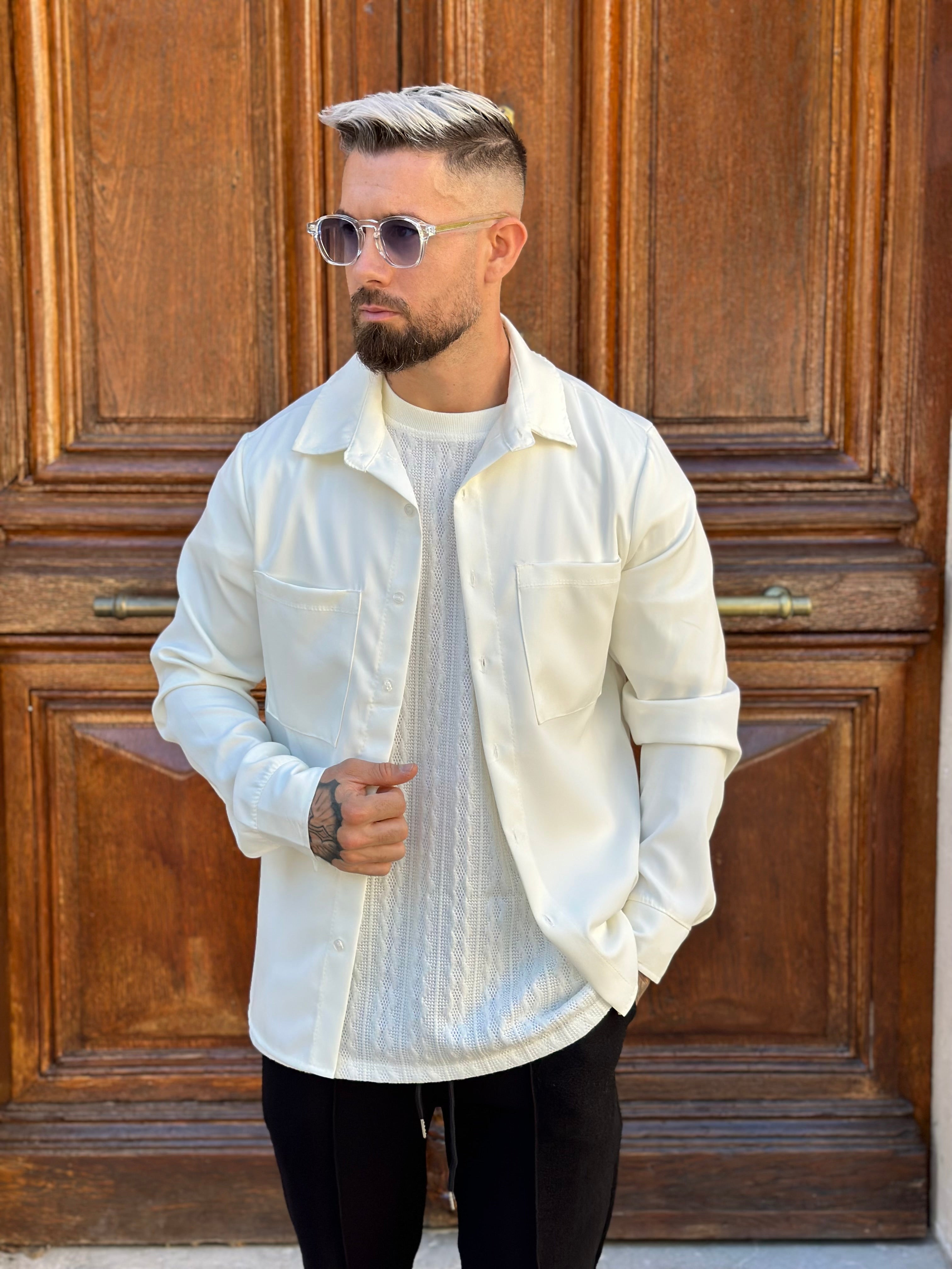 Uniplay - Chemise Lounge blanche - Stayin