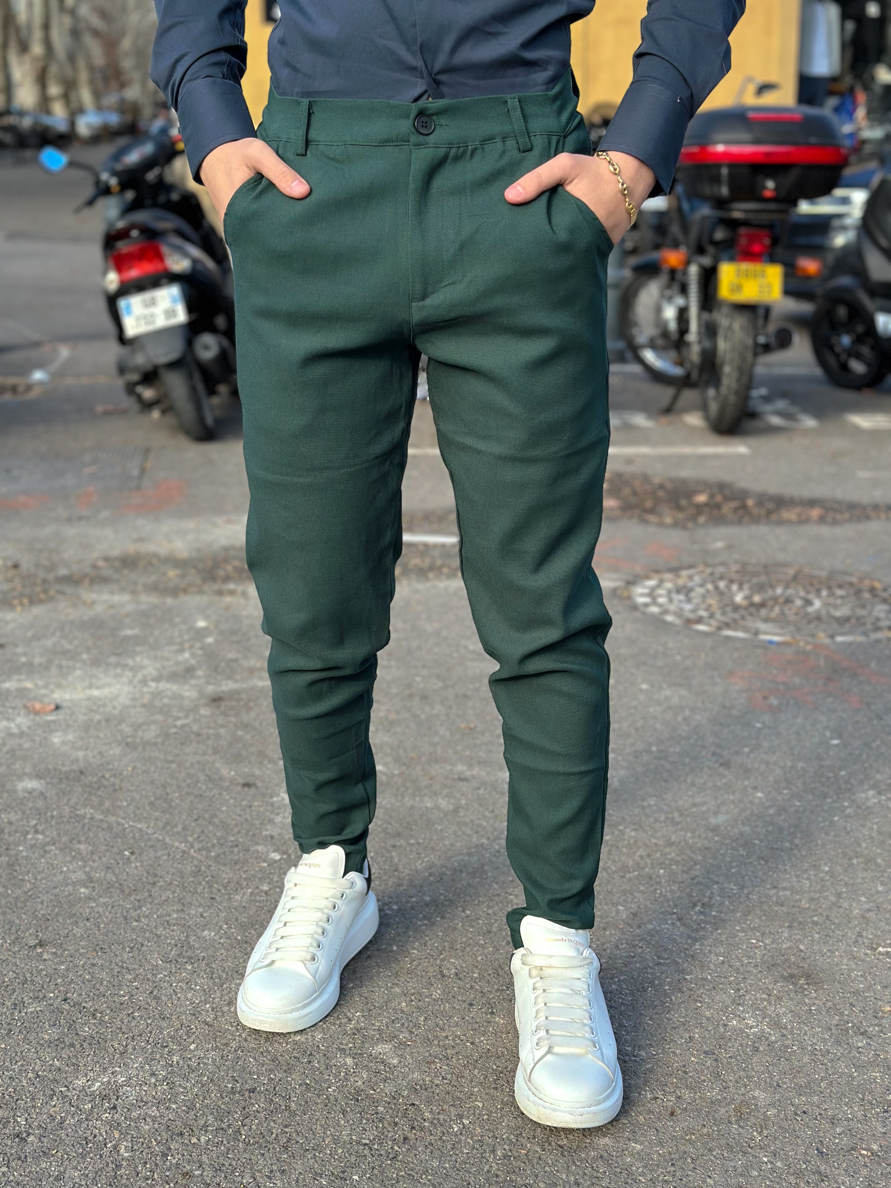 Frilivin - Pantalon cosy vert