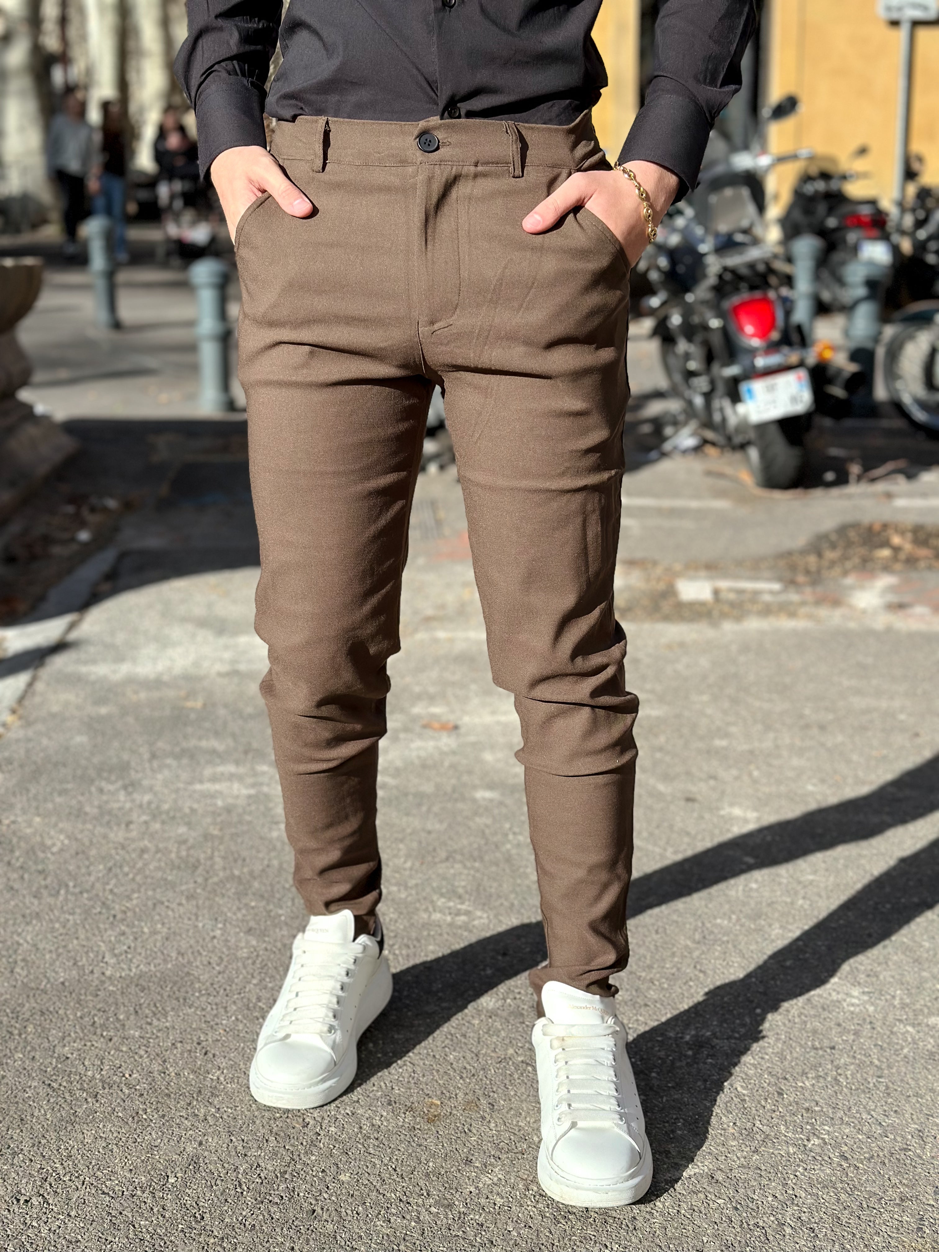 Frilivin - Pantalon cosy Marron