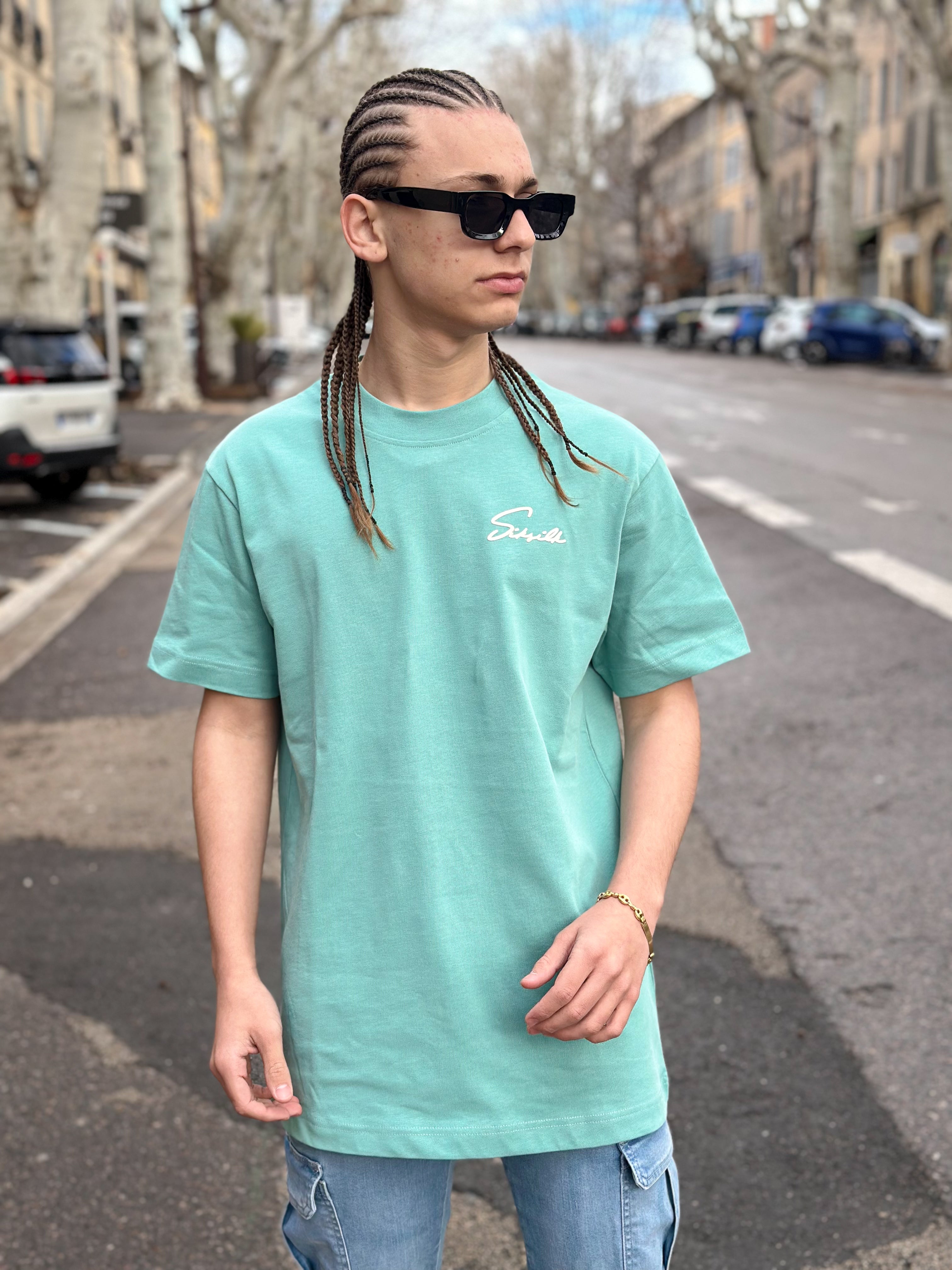 Siksilk - Script T-Shirt Green