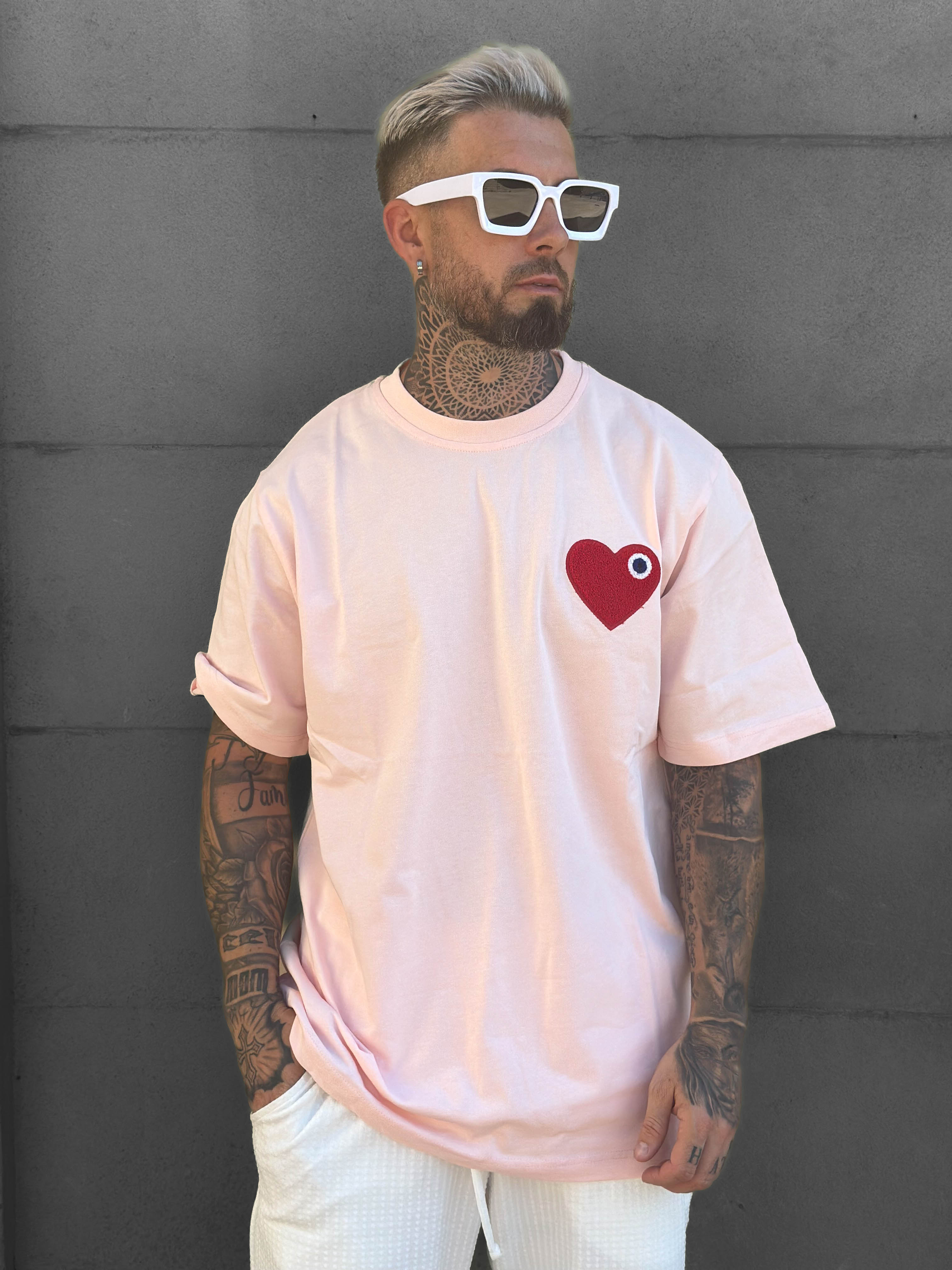 T-shirt Rose coeur Rouge