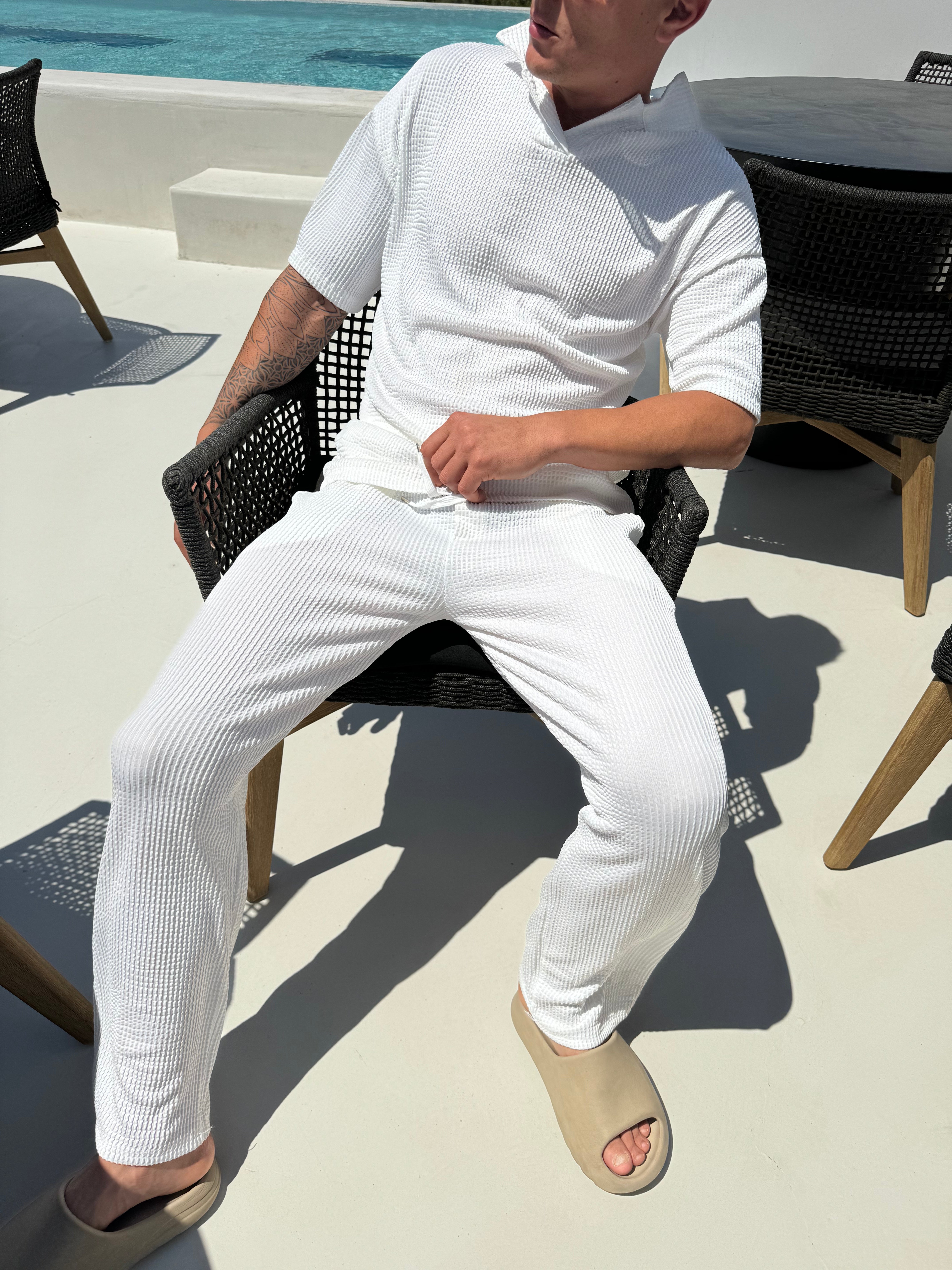 Ensemble Mykonos relief Blanc