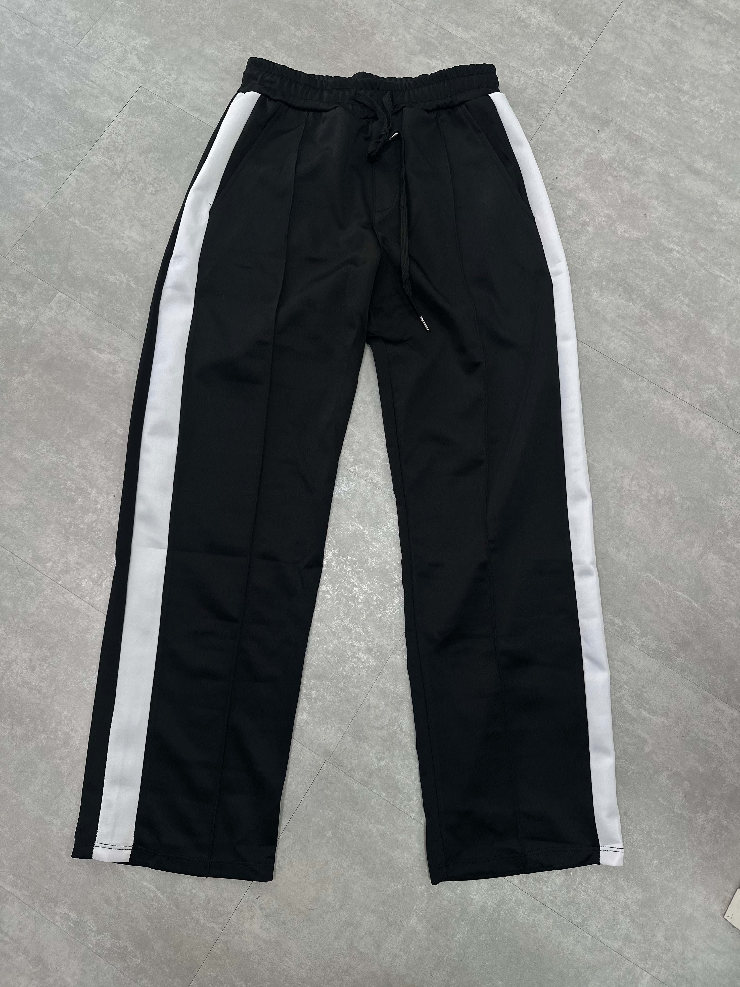 Frilivin - Pantalon Jog Ample Miami noir bande blanc
