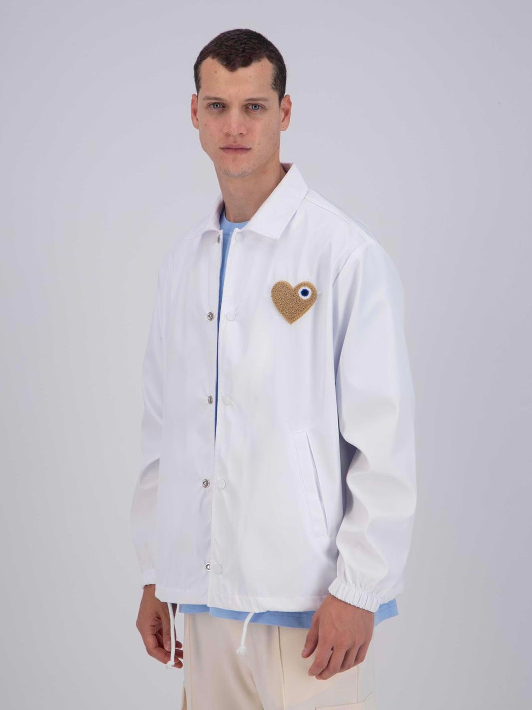 White Beige Heart Jacket