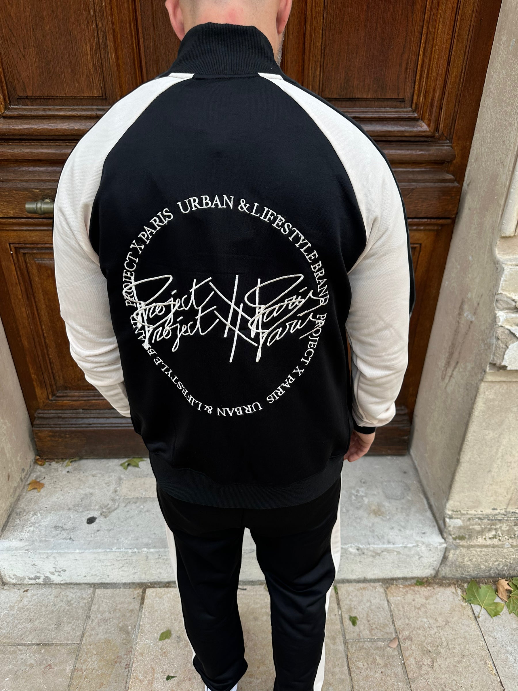 Project X Paris - Veste bicolore à bandes noir et beige