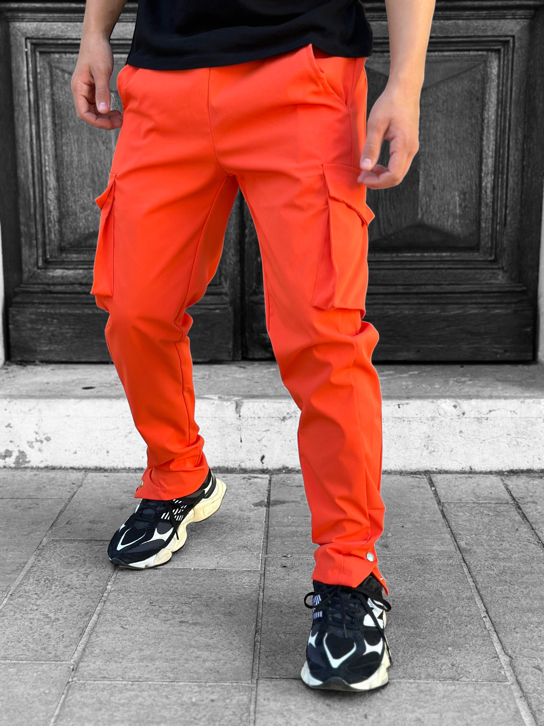 Cargo pants Atlanta 3 buttons orange 