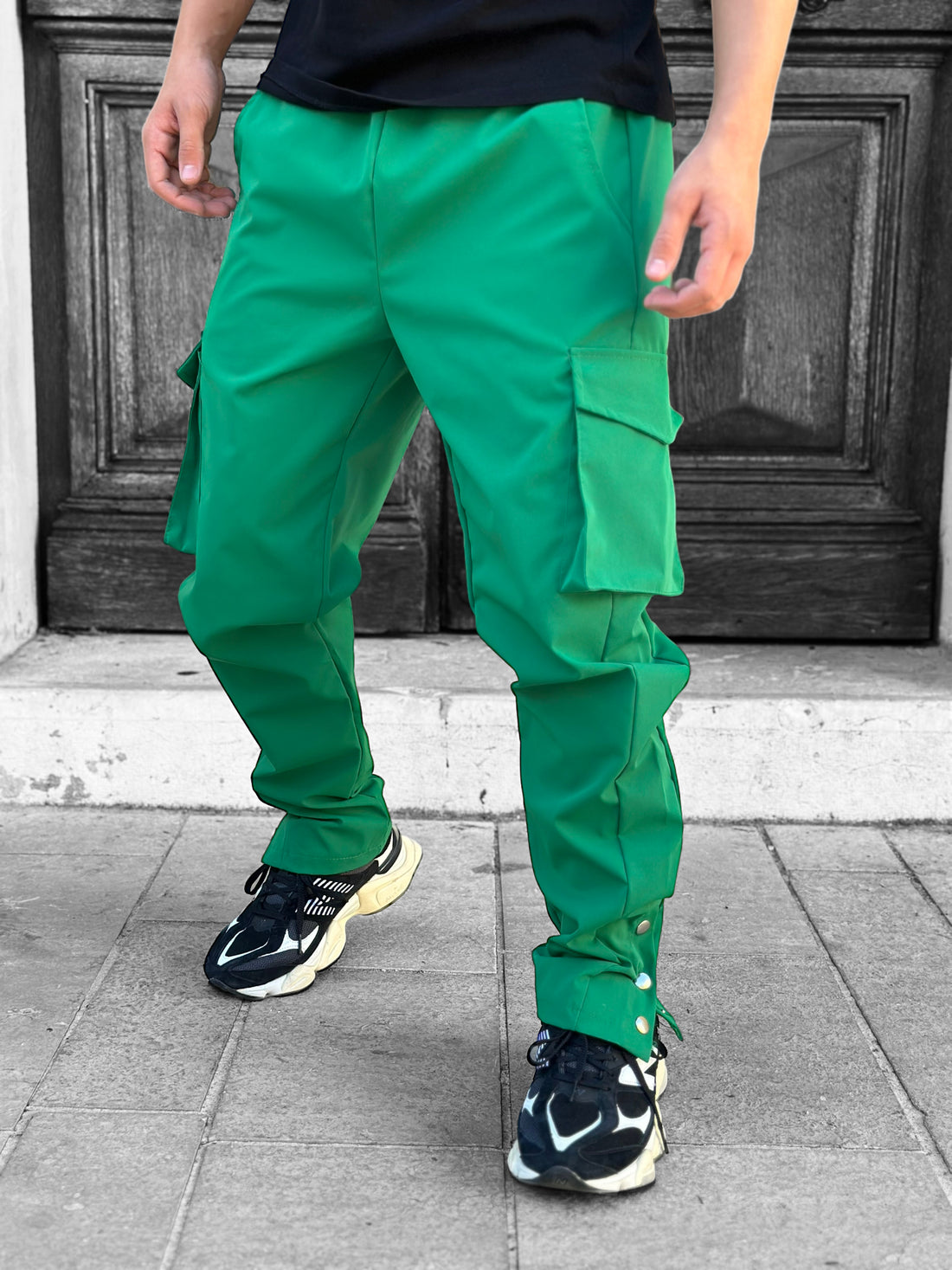 Cargo pants Atlanta 3 buttons green forest 