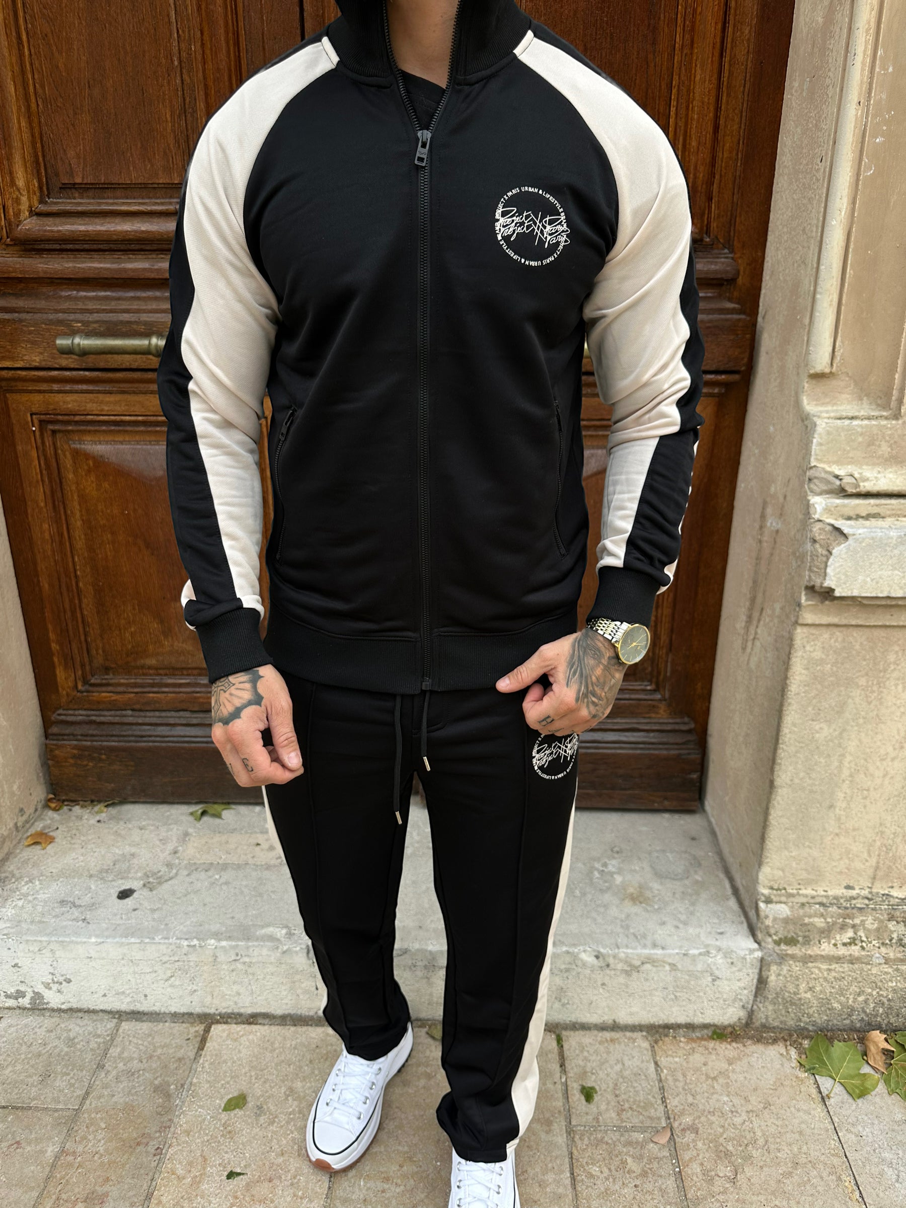 Project X Paris - Pantalon bicolore à empiècement Noir