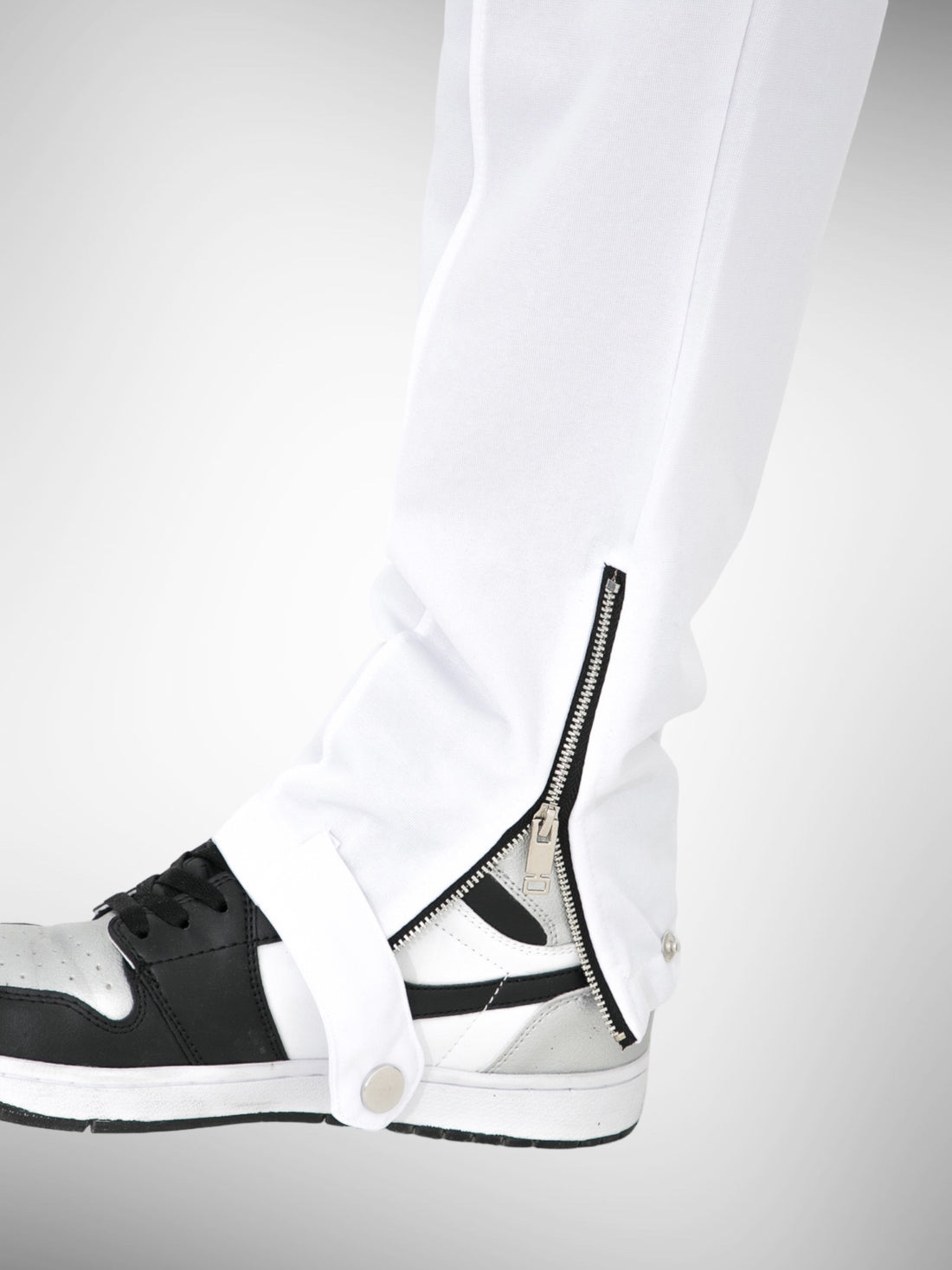 Pantalon Zip Miami blanc bande noir - Stayin