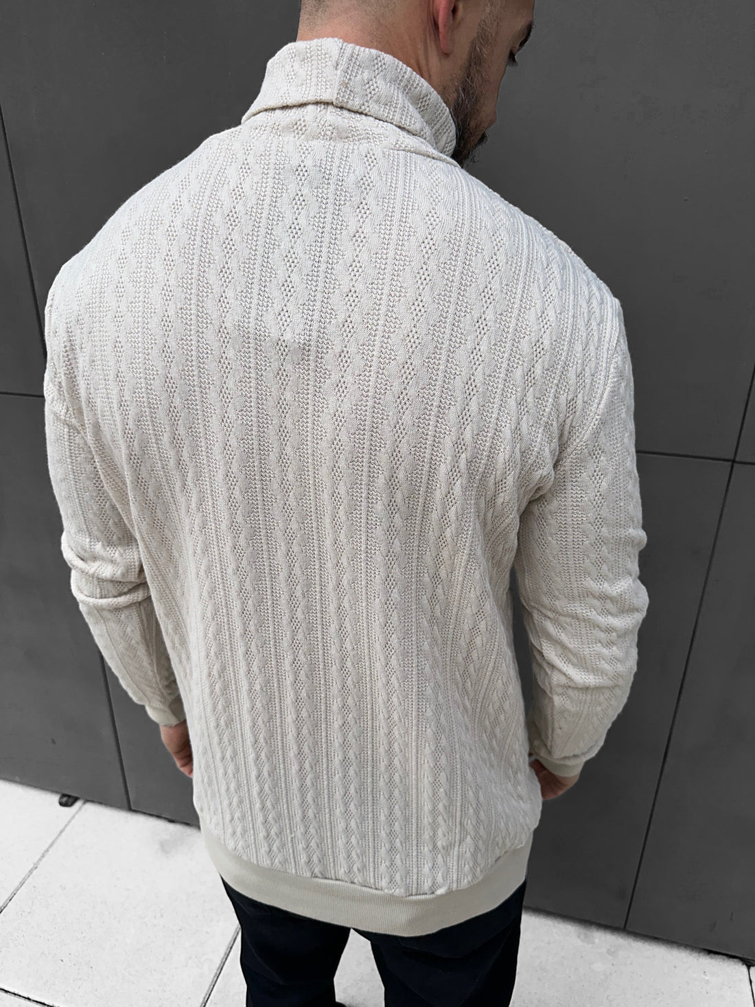 RELIEF beige turtleneck sweater