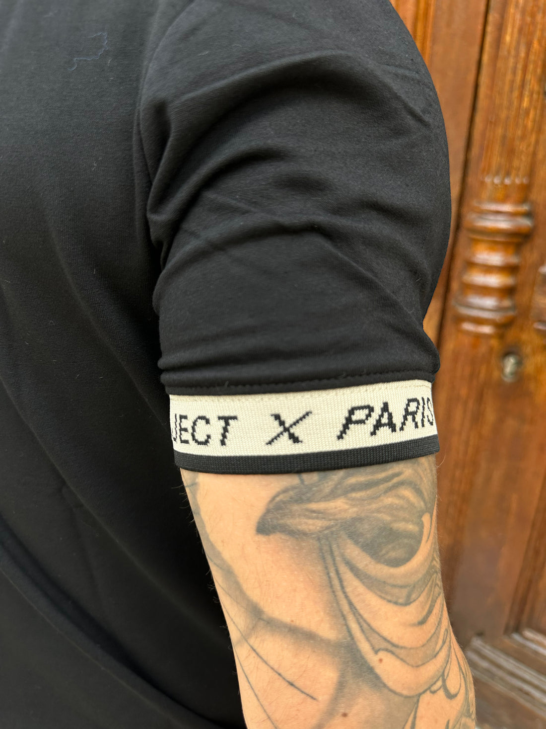 Project X Paris - Black T-shirt with elastic bands 