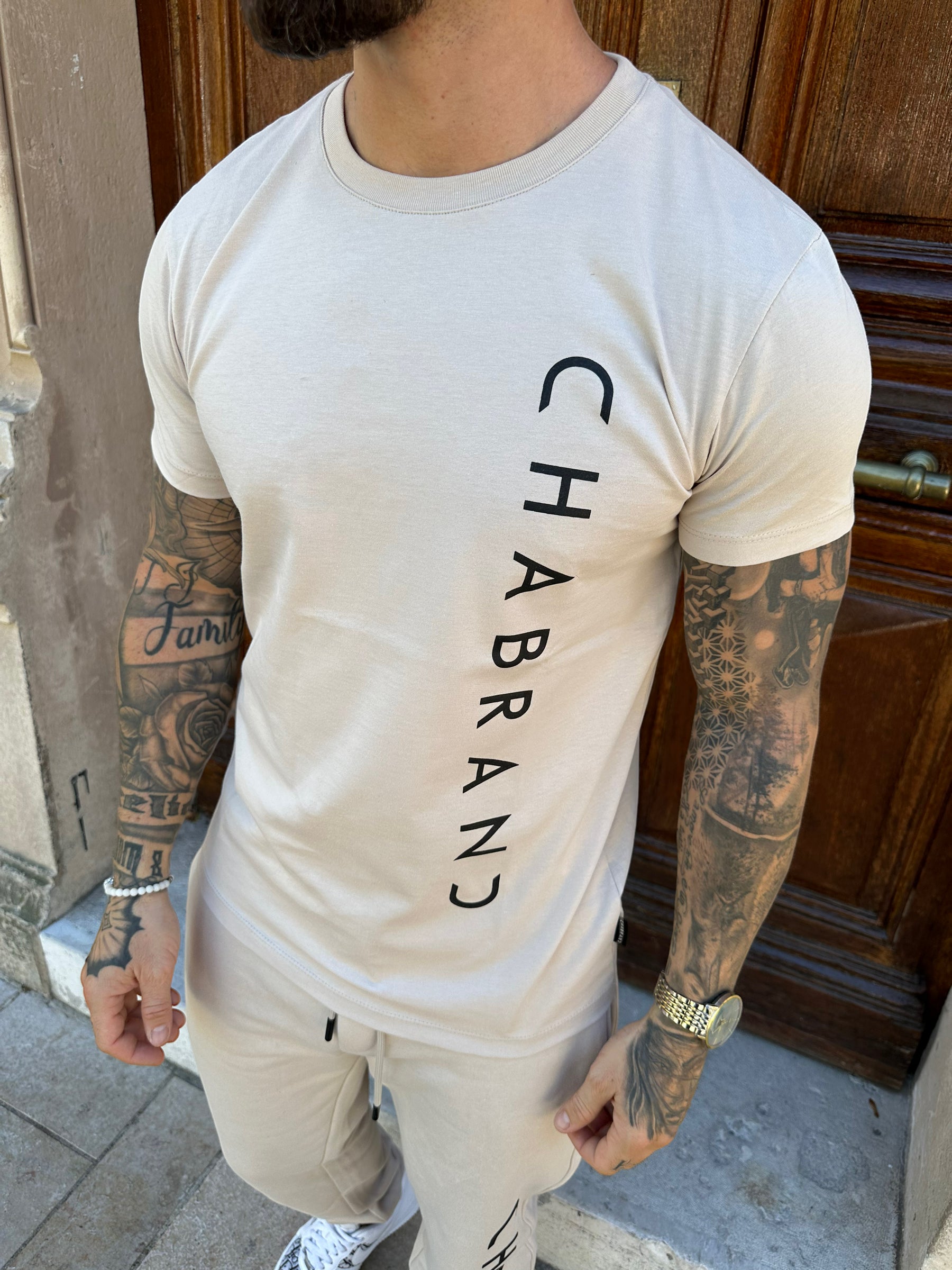 CHABRAND - Greige black sign t-shirt