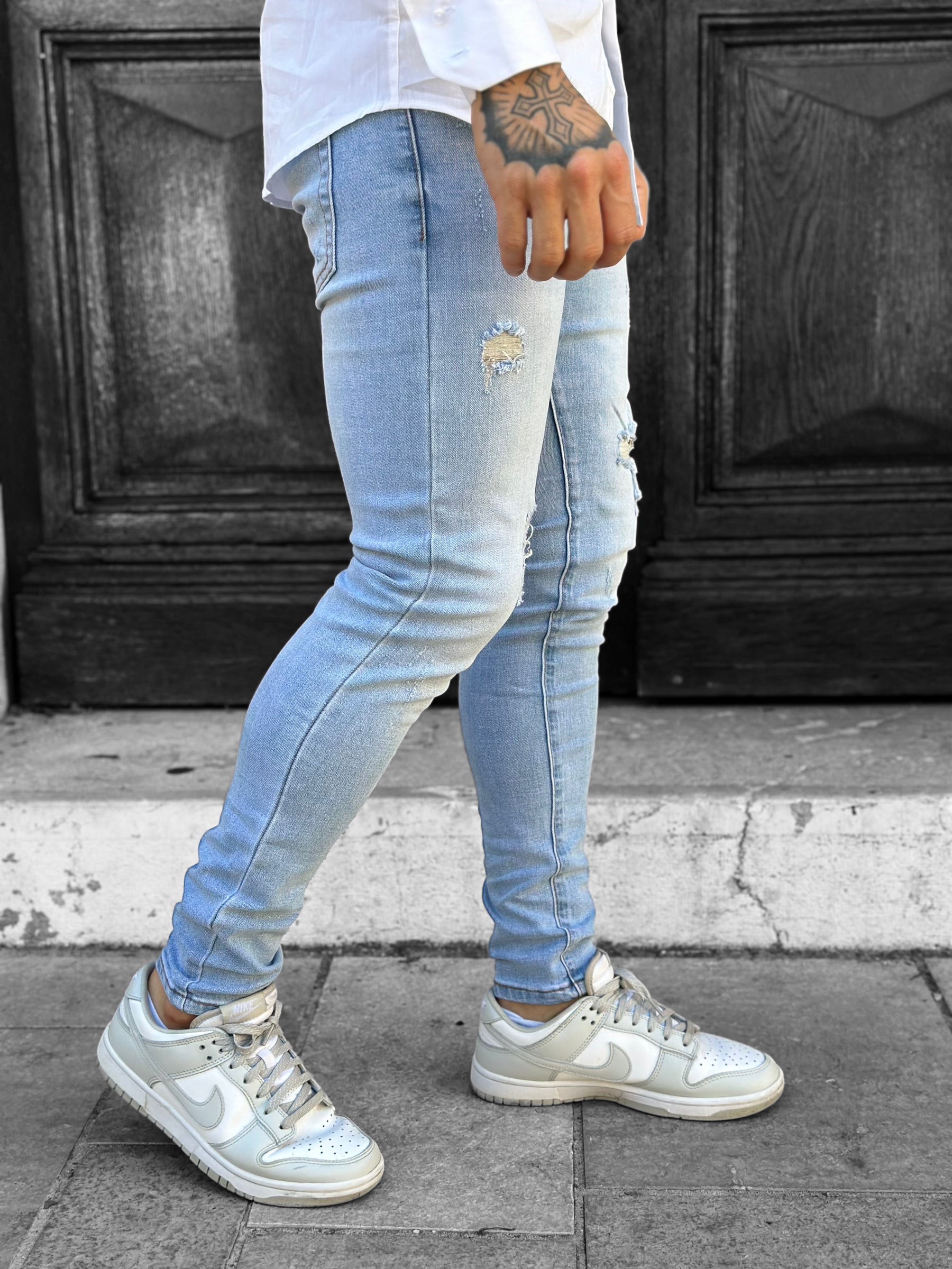 Sky blue slim jeans