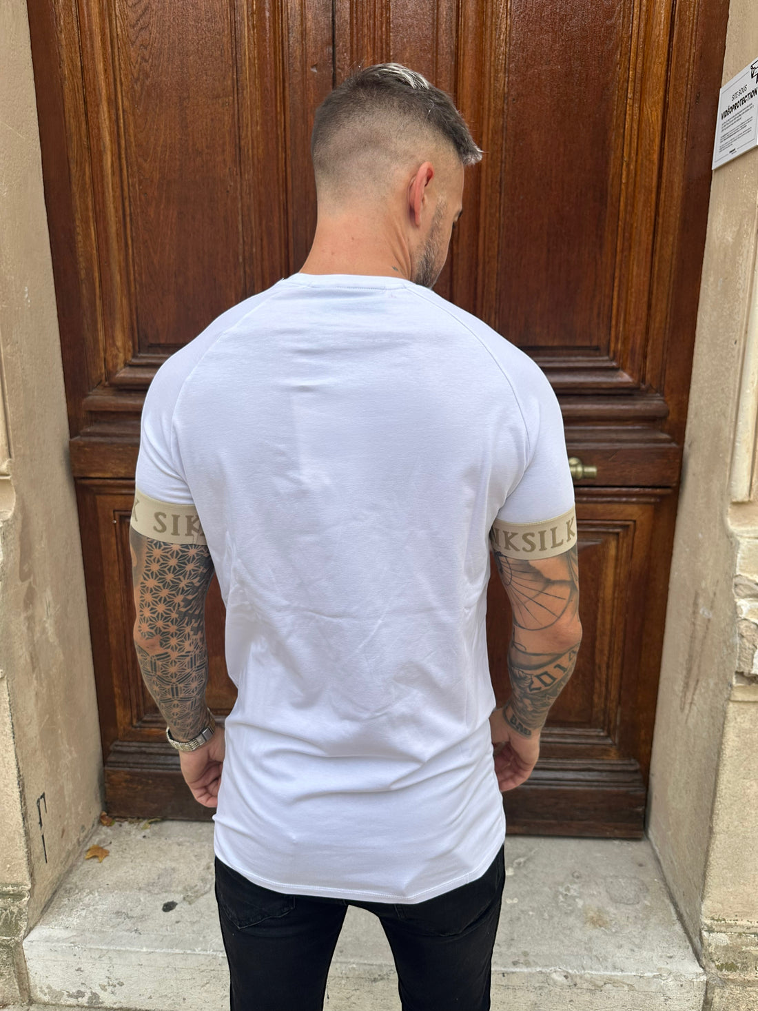 Siksilk - CUFFED T-shirt white
