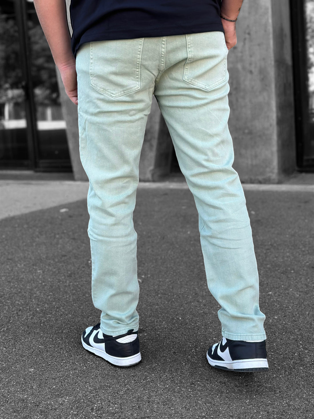 Frilivin - Loose pastel green jeans