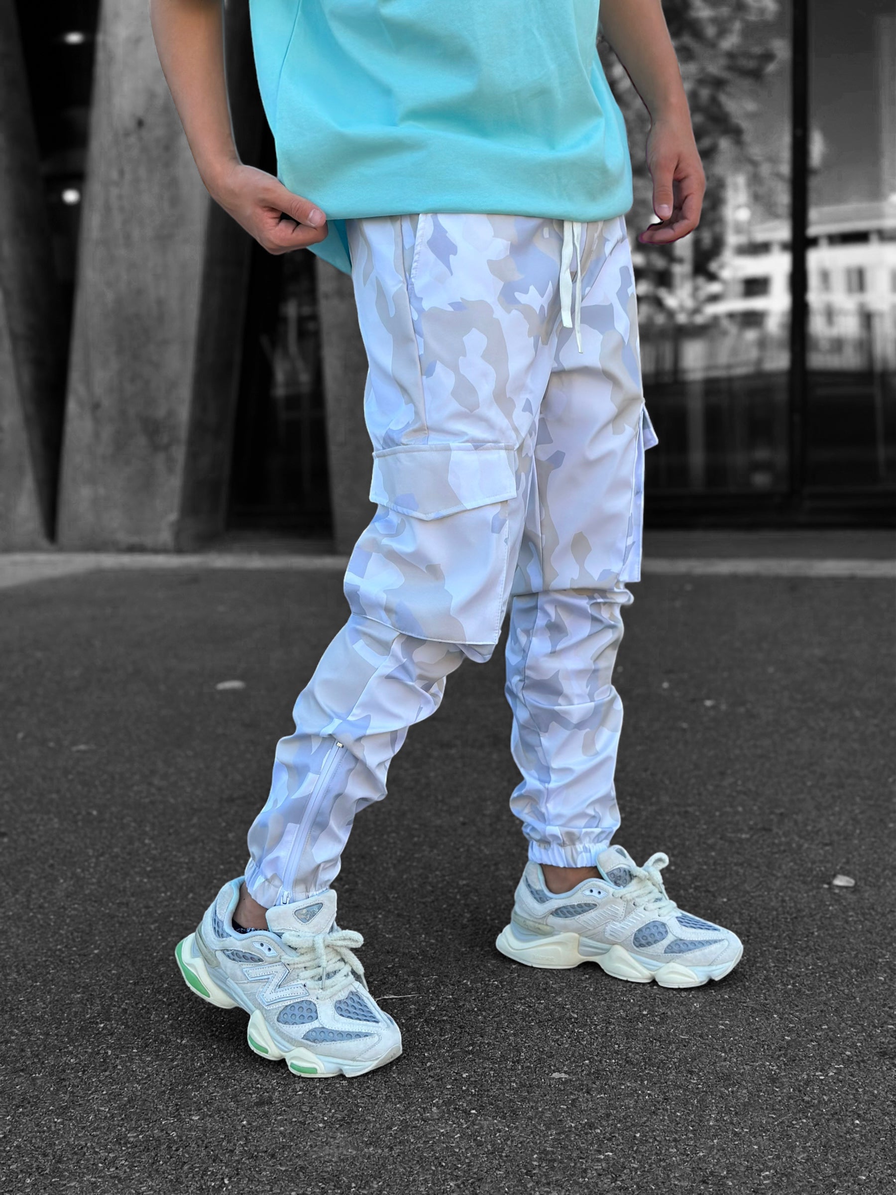 Cargo MAYFAIR camo blanc