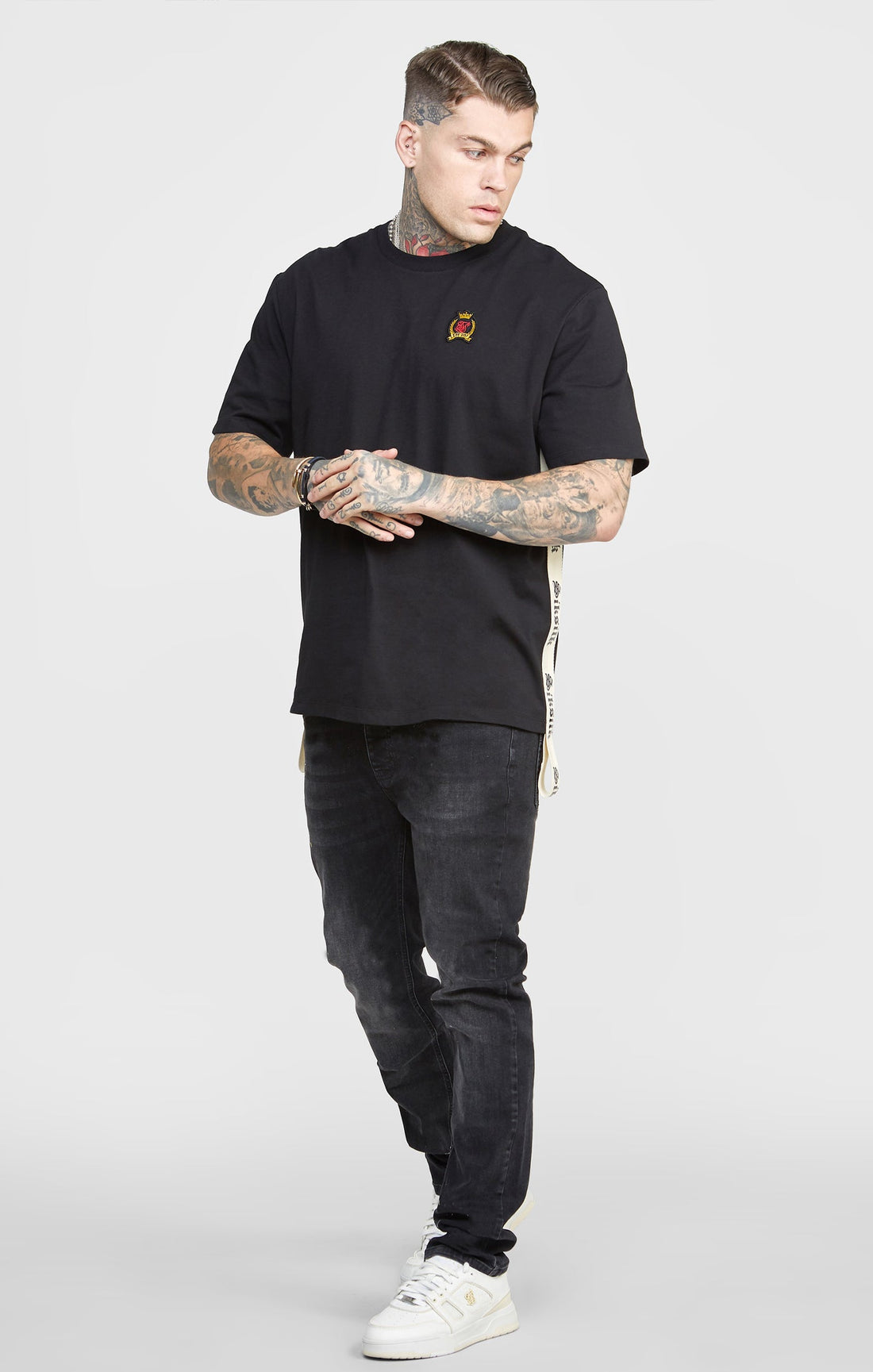 SikSilk - Washed Black Slim Fit Denims - Stayin